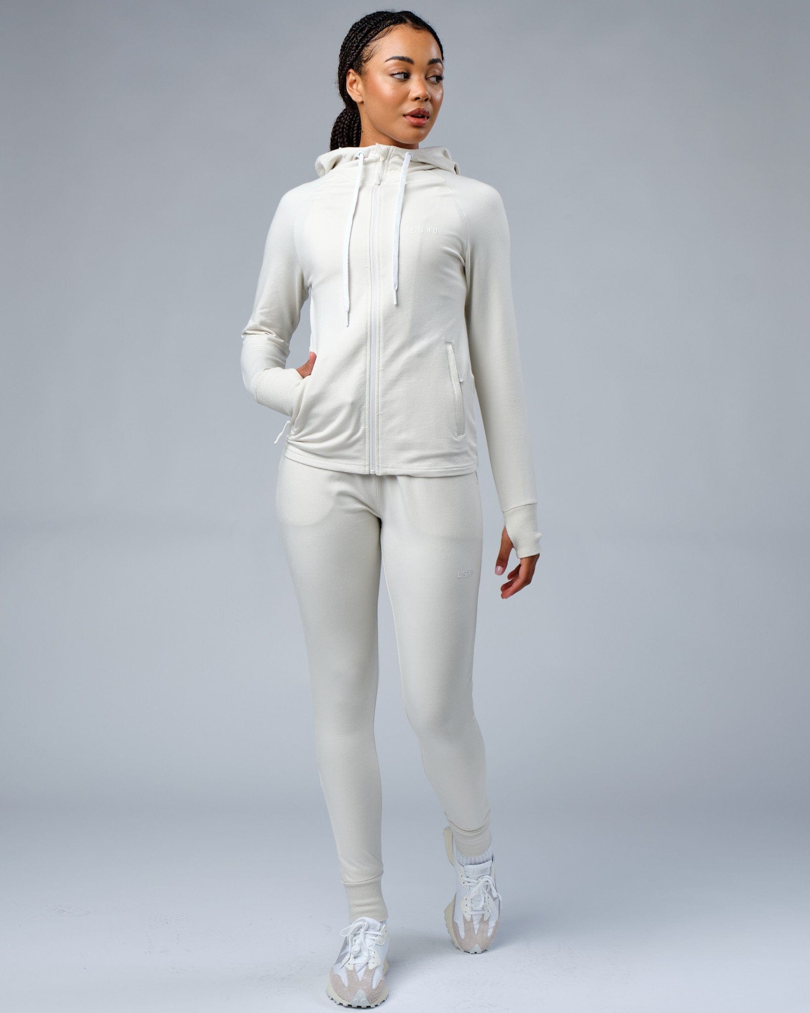 Model wearing PB Jogger - Bone