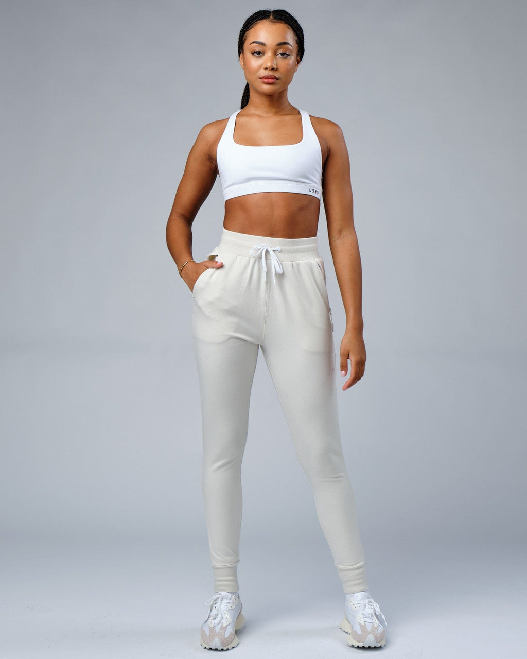 Model wearing PB Jogger - Bone