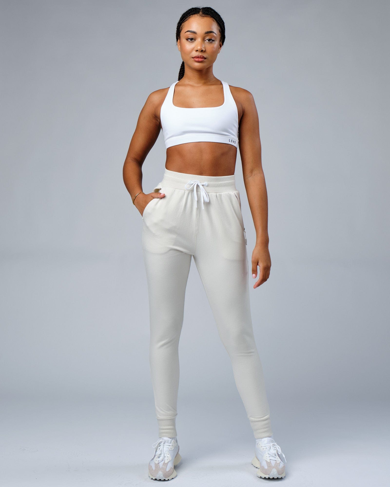 Model wearing PB Jogger - Bone