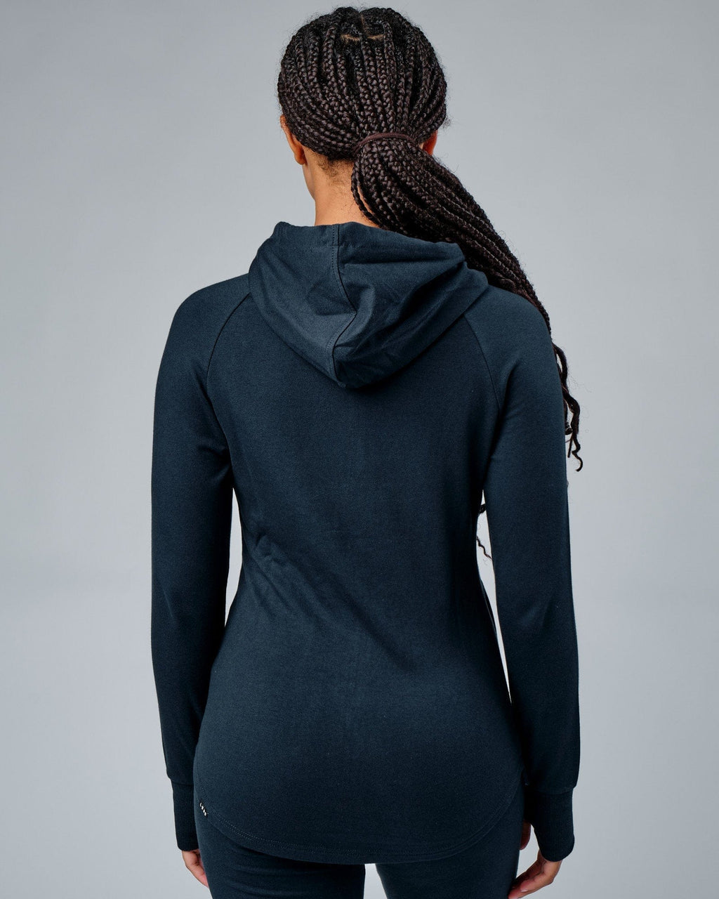 Model wearing PB Zip Through Hoodie - Carbon