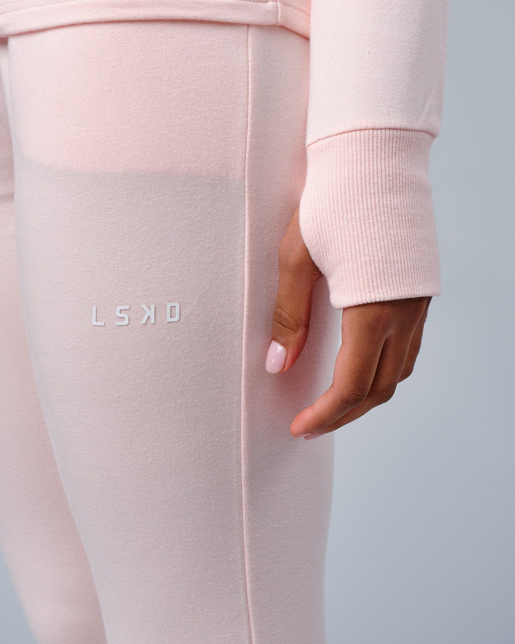 Model wearing PB Zip Through Hoodie - Pink