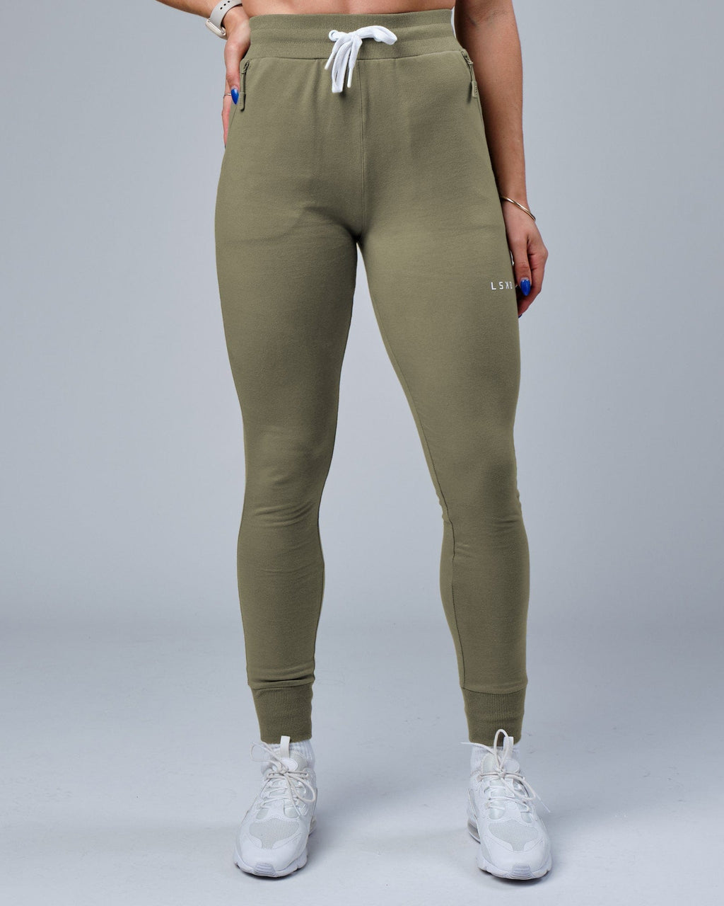 Model wearing PB Jogger - Dusty Olive