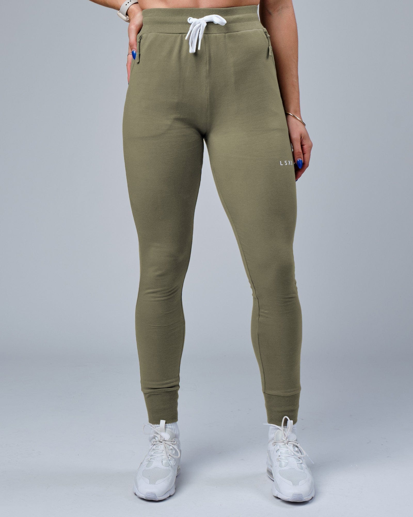 Model wearing PB Jogger - Dusty Olive