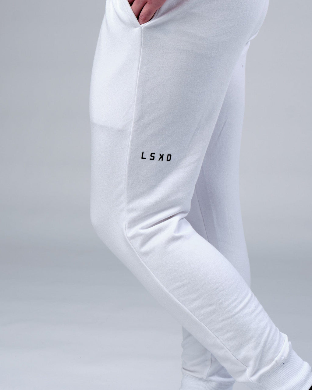 Model wearing Rival FLXFleece Track Pant - White