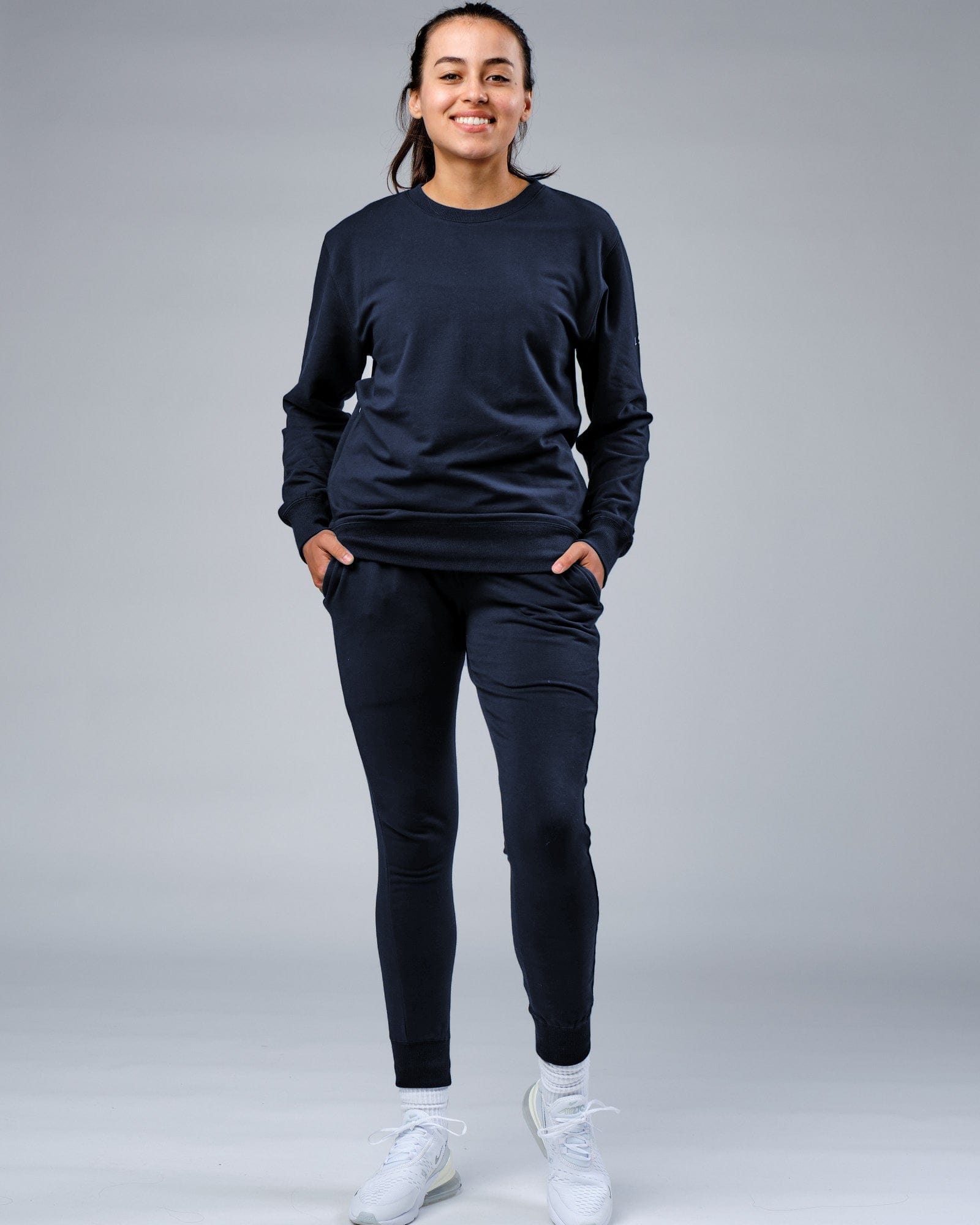 Model wearing Unisex Rival FLXFleece Training Fit Sweater - Carbon