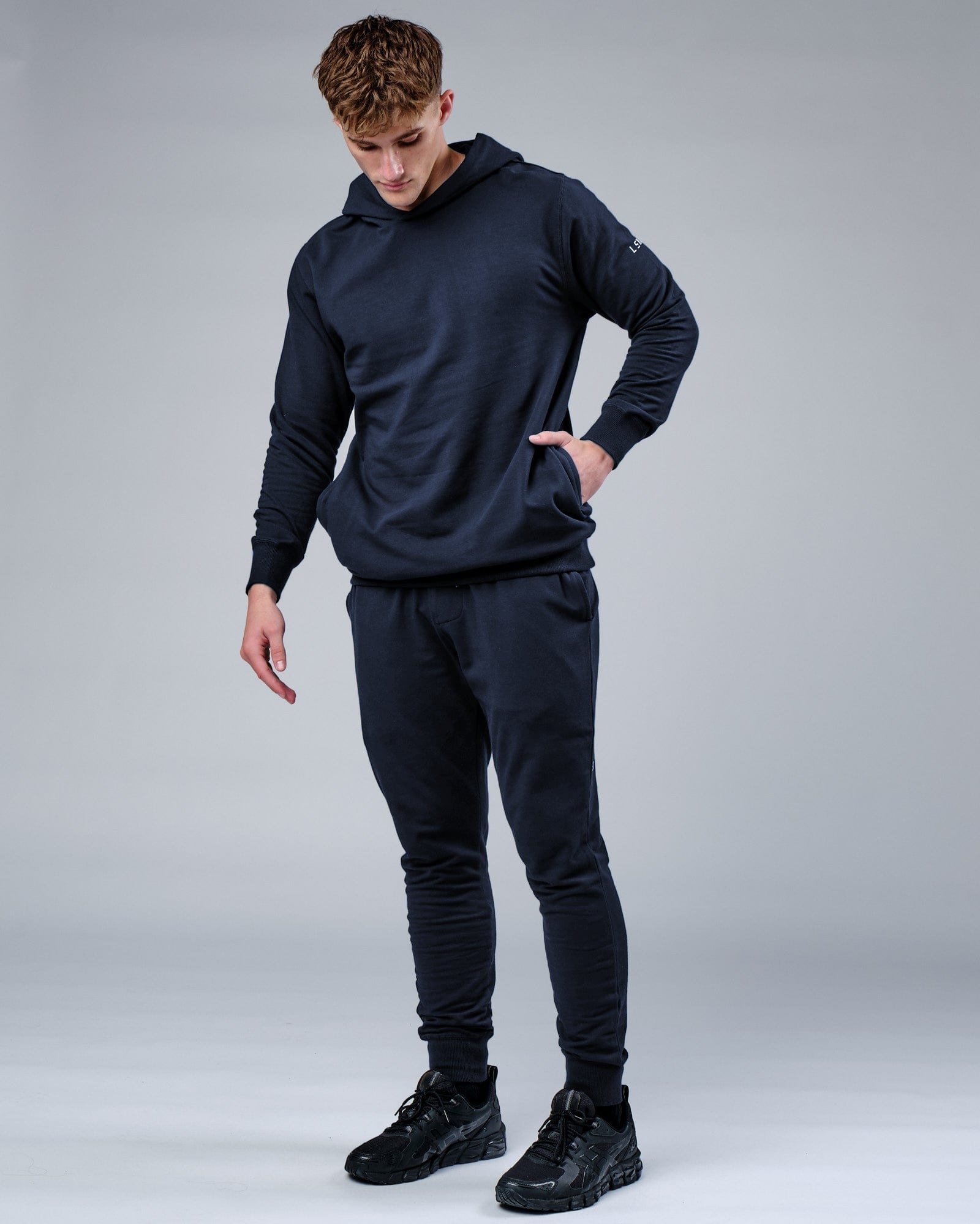 Model wearing Rival FLXFleece Training Fit Hoodie - Carbon