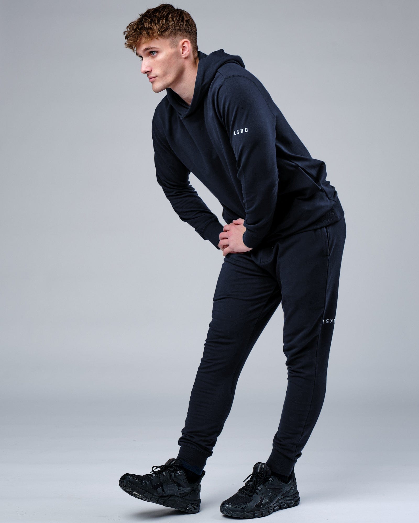 Model wearing Rival FLXFleece Training Fit Hoodie - Carbon