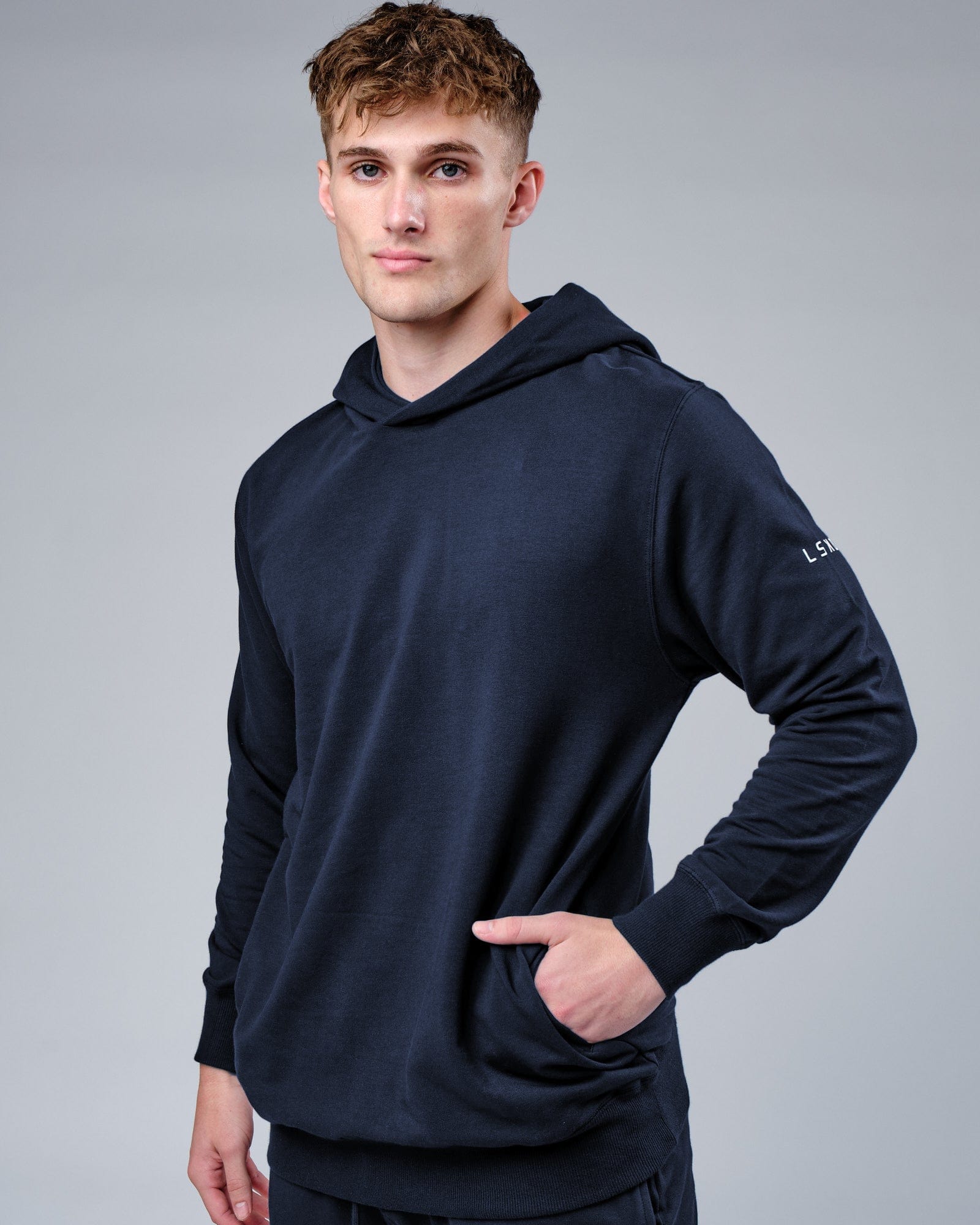Model wearing Rival FLXFleece Training Fit Hoodie - Carbon