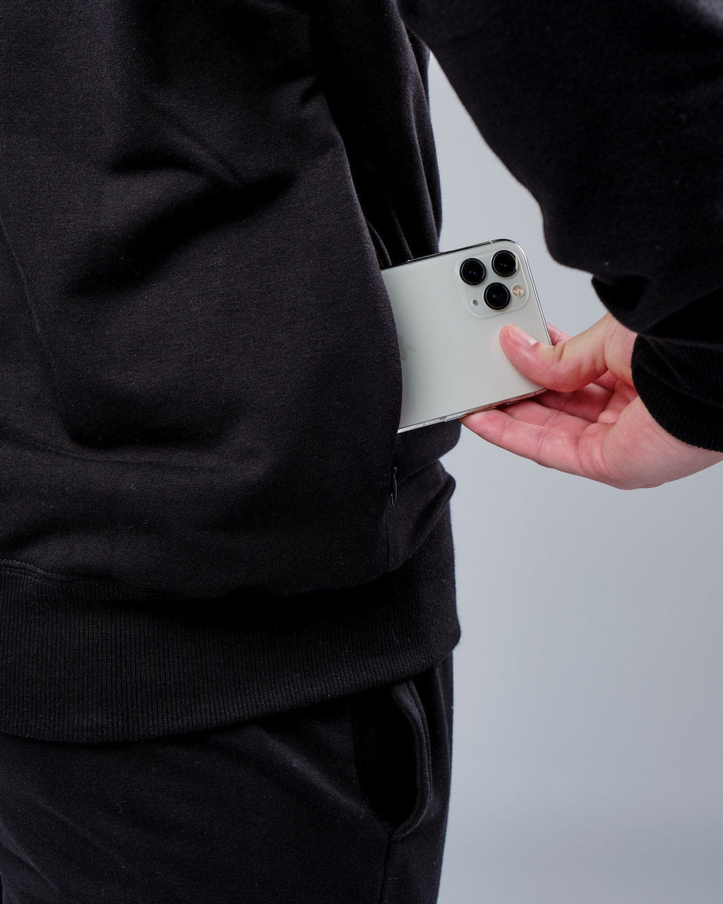 Model wearing Rival FLXFleece Training Fit Sweater - Black