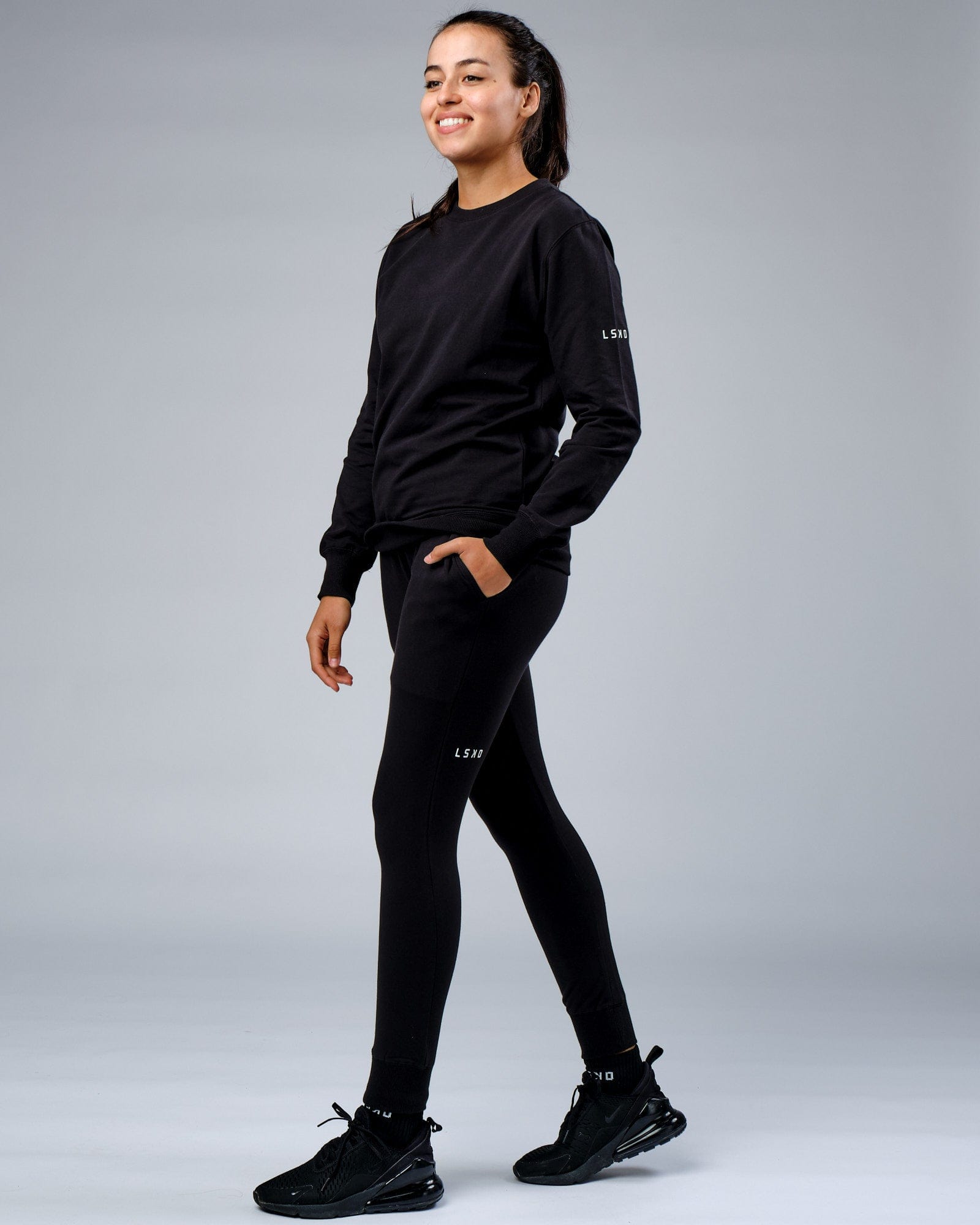 Model wearing Unisex Rival FLXFleece Training Fit Sweater - Black