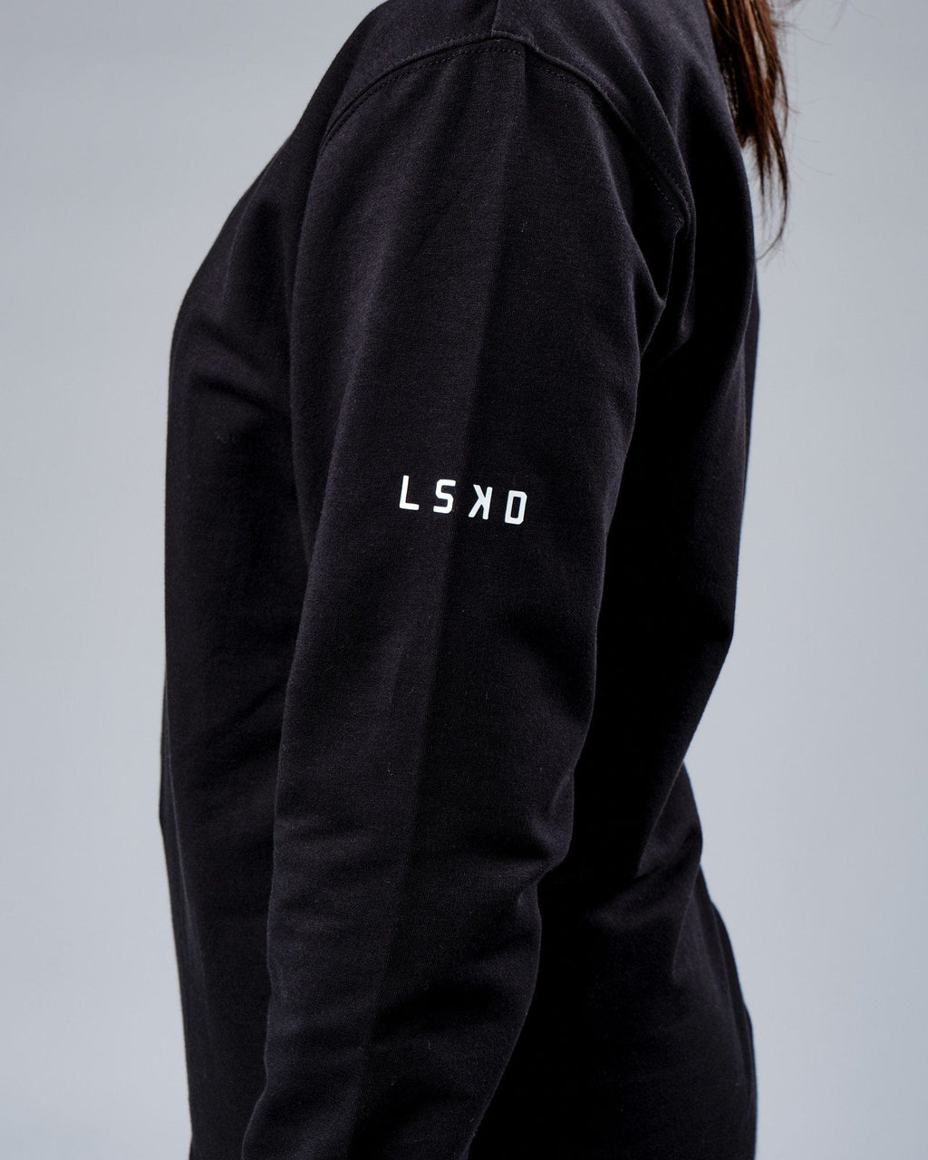 Model wearing Unisex Rival FLXFleece Training Fit Sweater - Black