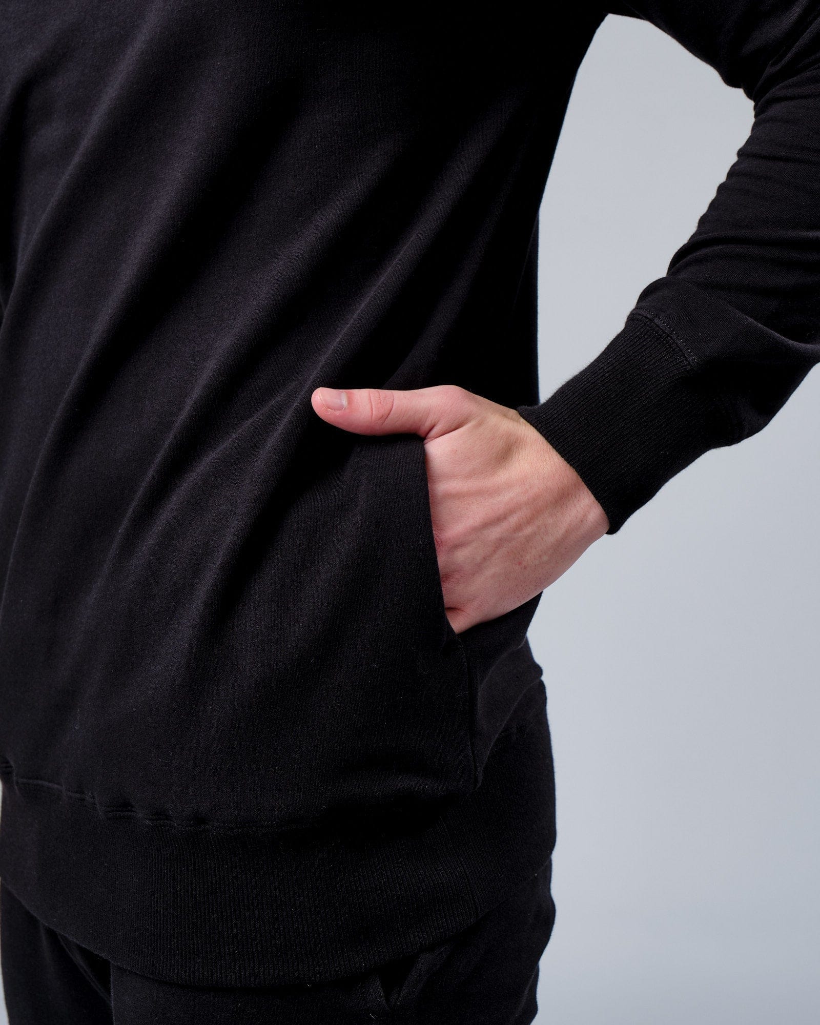 Model wearing Rival FLXFleece Training Fit Hoodie - Black