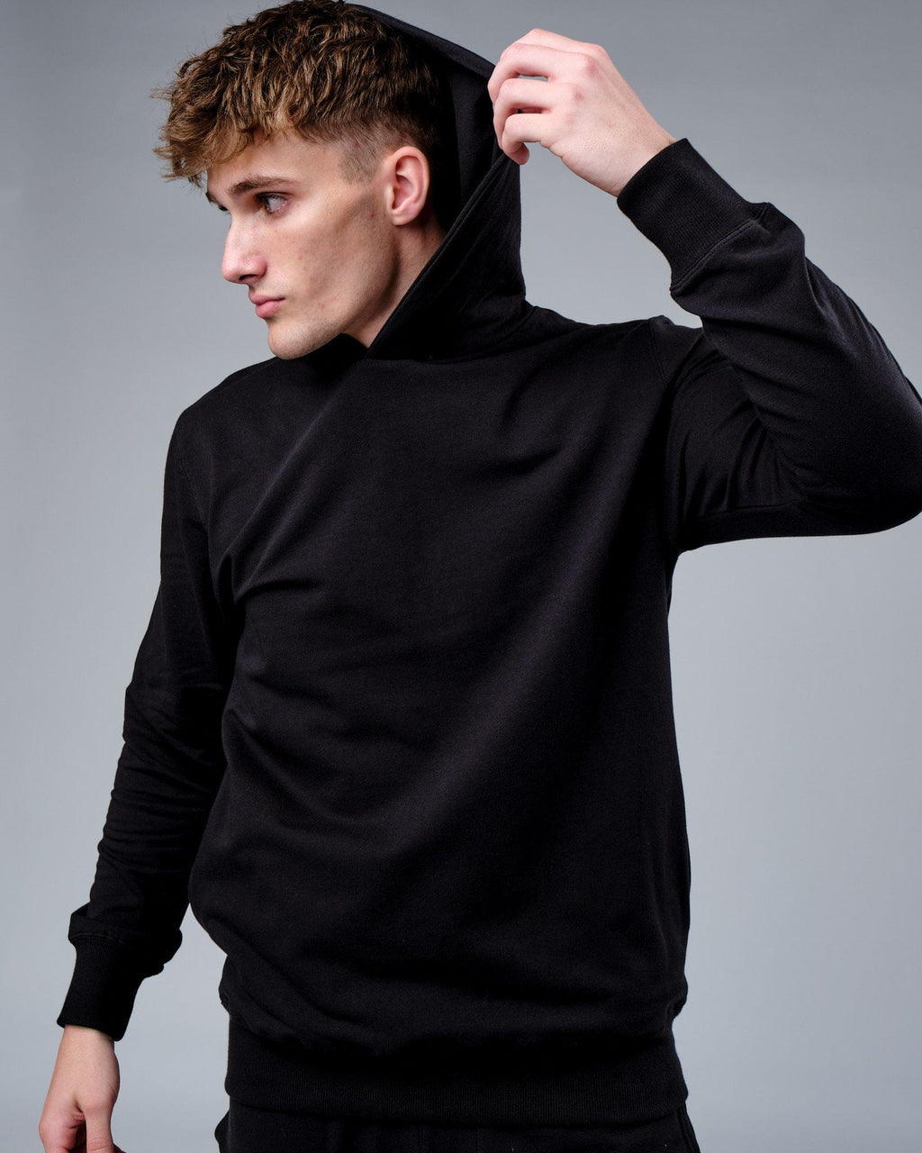 Model wearing Rival FLXFleece Training Fit Hoodie - Black