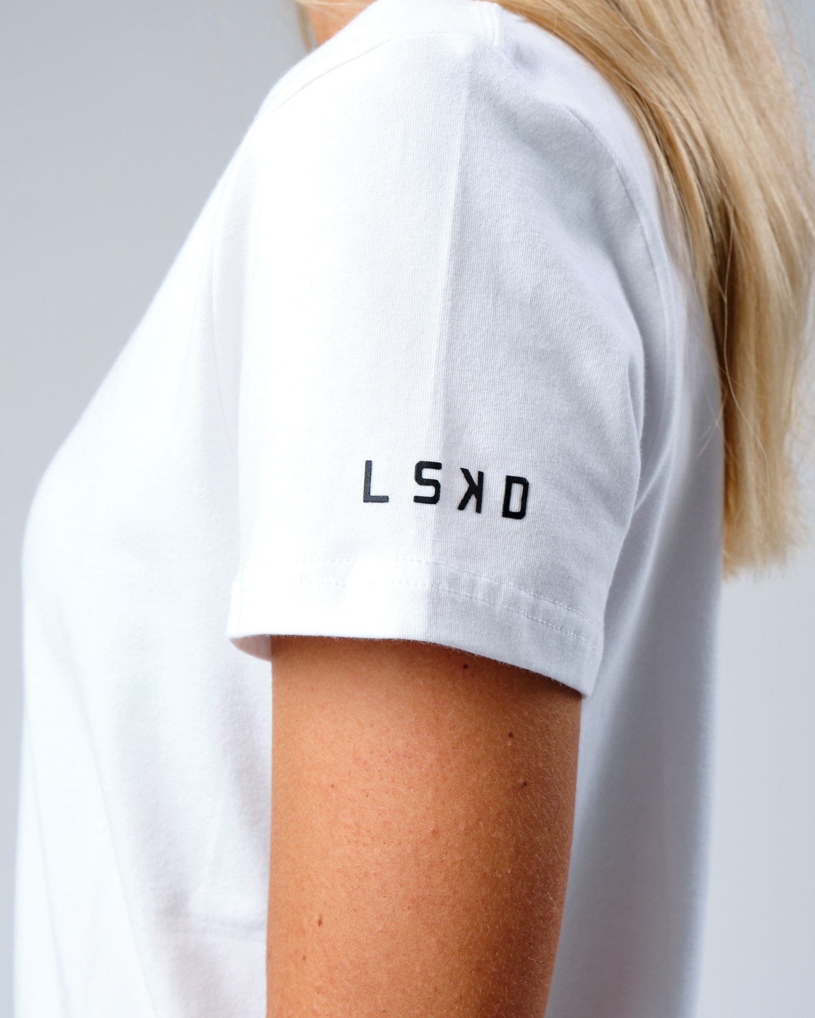 Model wearing Rival FLXCotton Tee - White