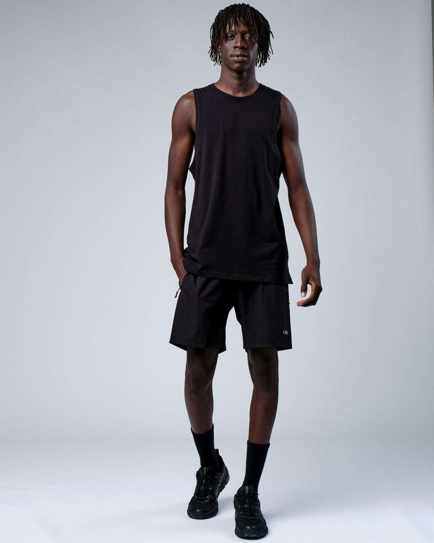 Model wearing Rival FLXCotton Training Fit Tank - Black
