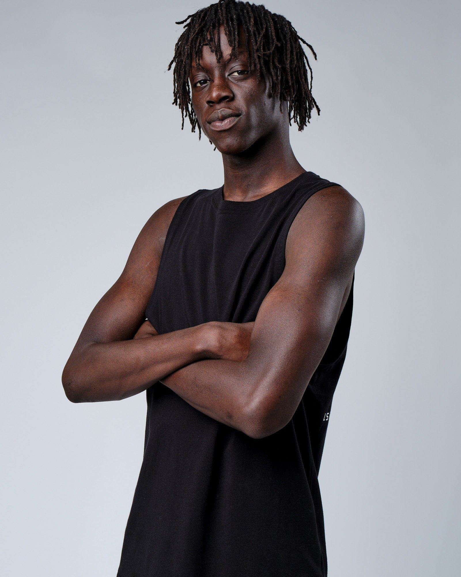 Model wearing Rival FLXCotton Training Fit Tank - Black