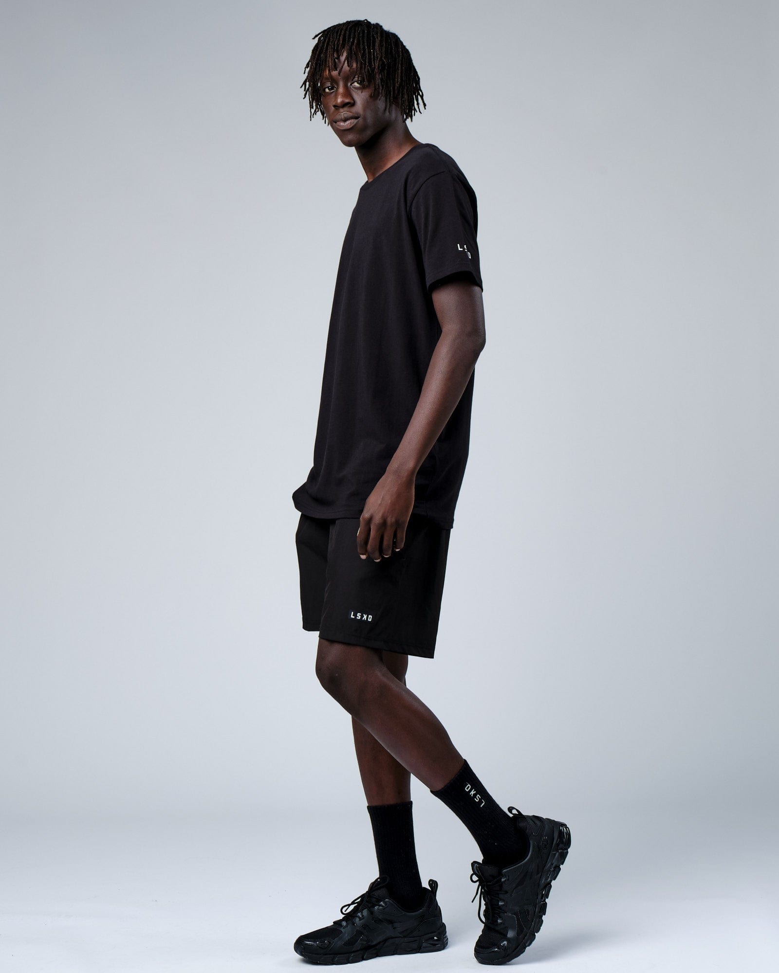 Model wearing Rival FLXCotton Training Fit Tee - Black