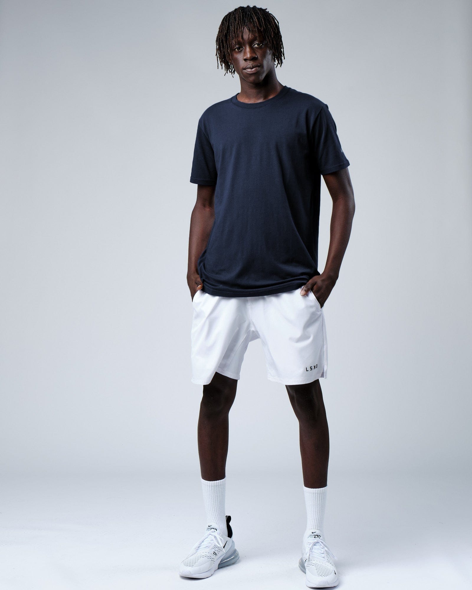 Model wearing Rival FLXCotton Training Fit Tee - Carbon