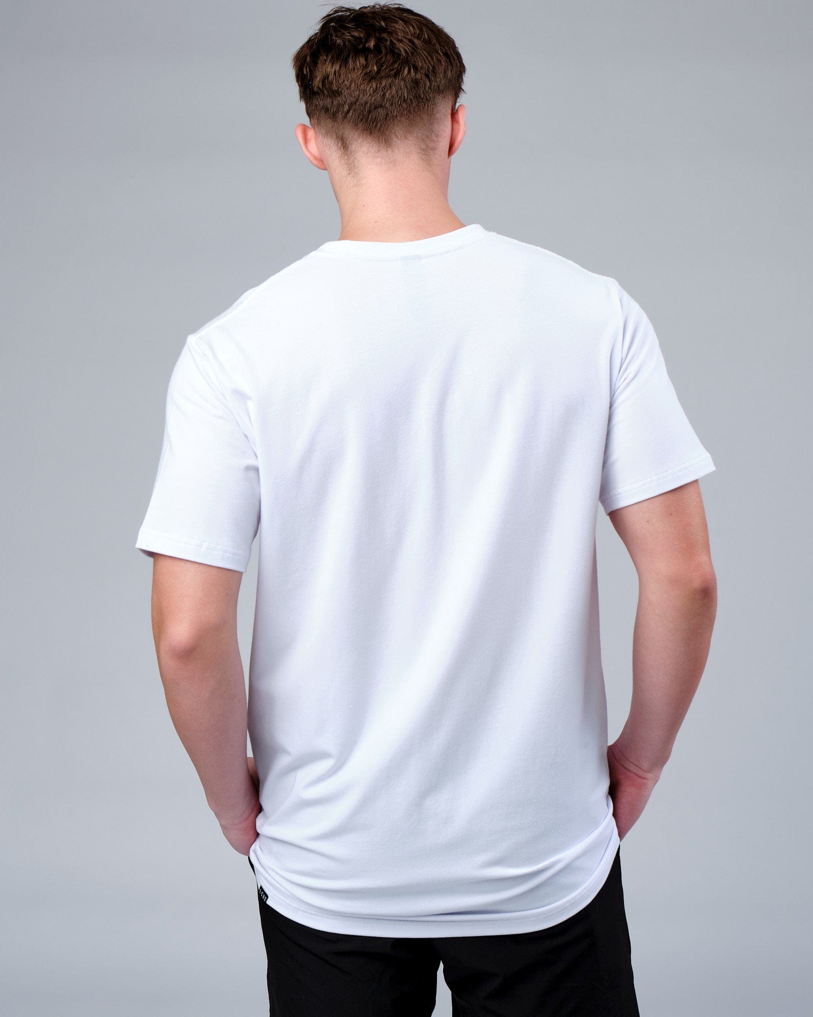 Model wearing Rep FLXCotton Tee - White-Black Camo