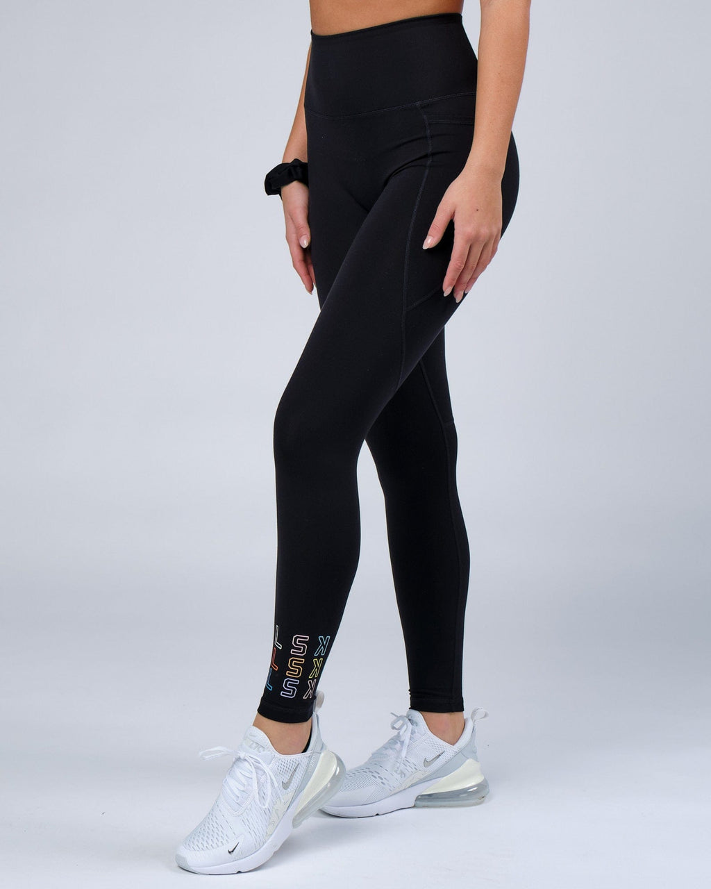 Model wearing Progress Full Length Tight - Black