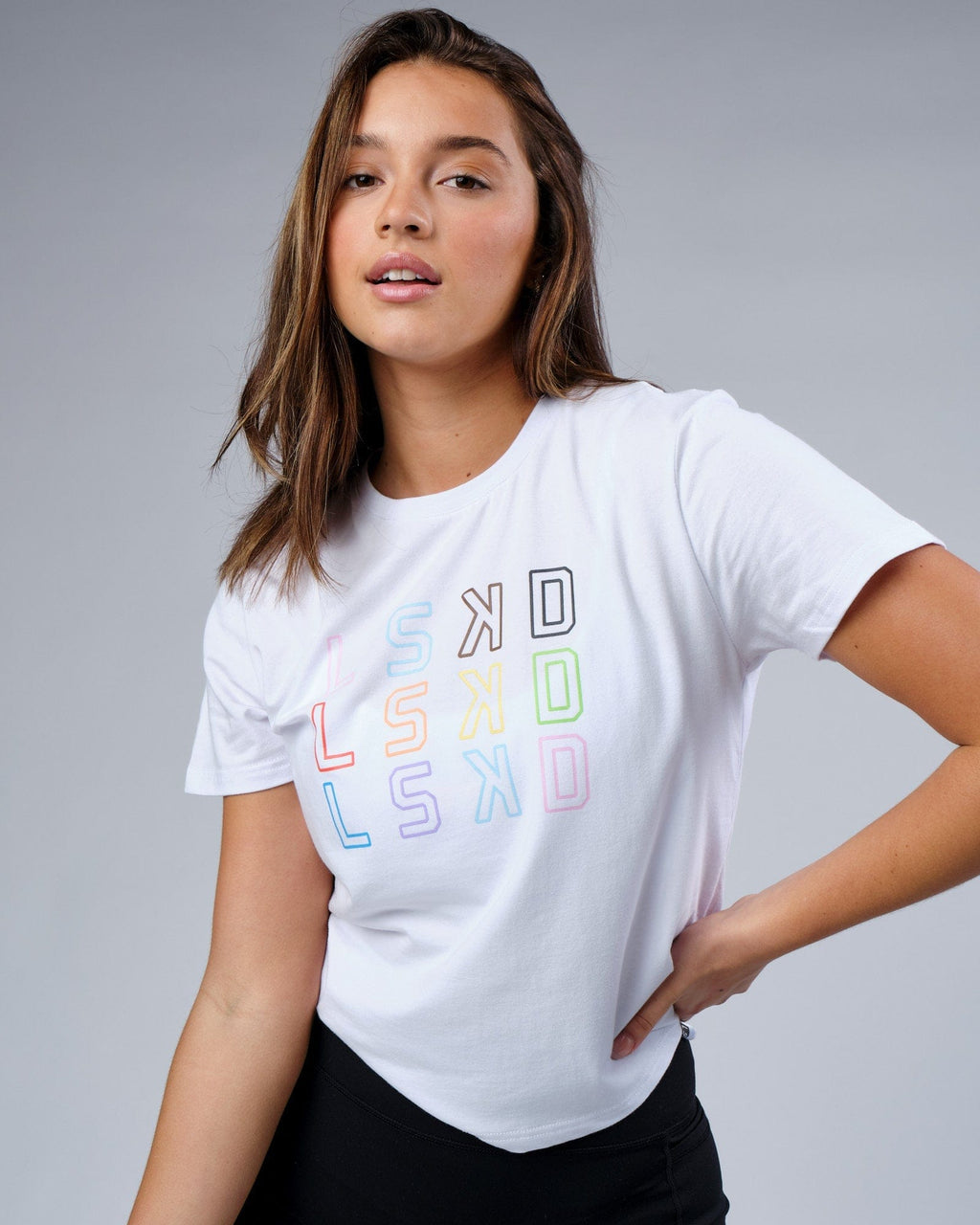 Model wearing Progress FLXCotton Tee - White