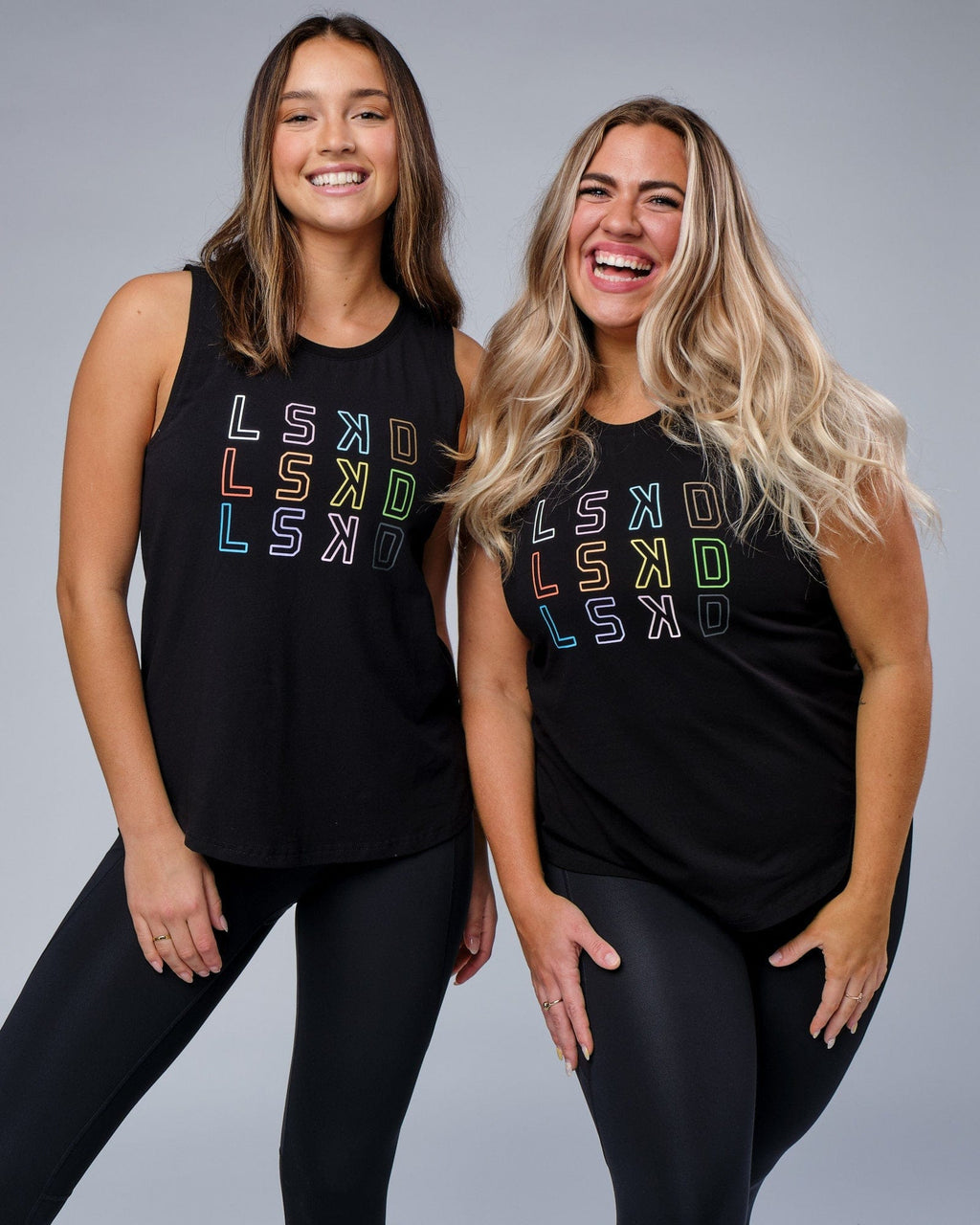 Model wearing Progress FLXCotton Tank - Black