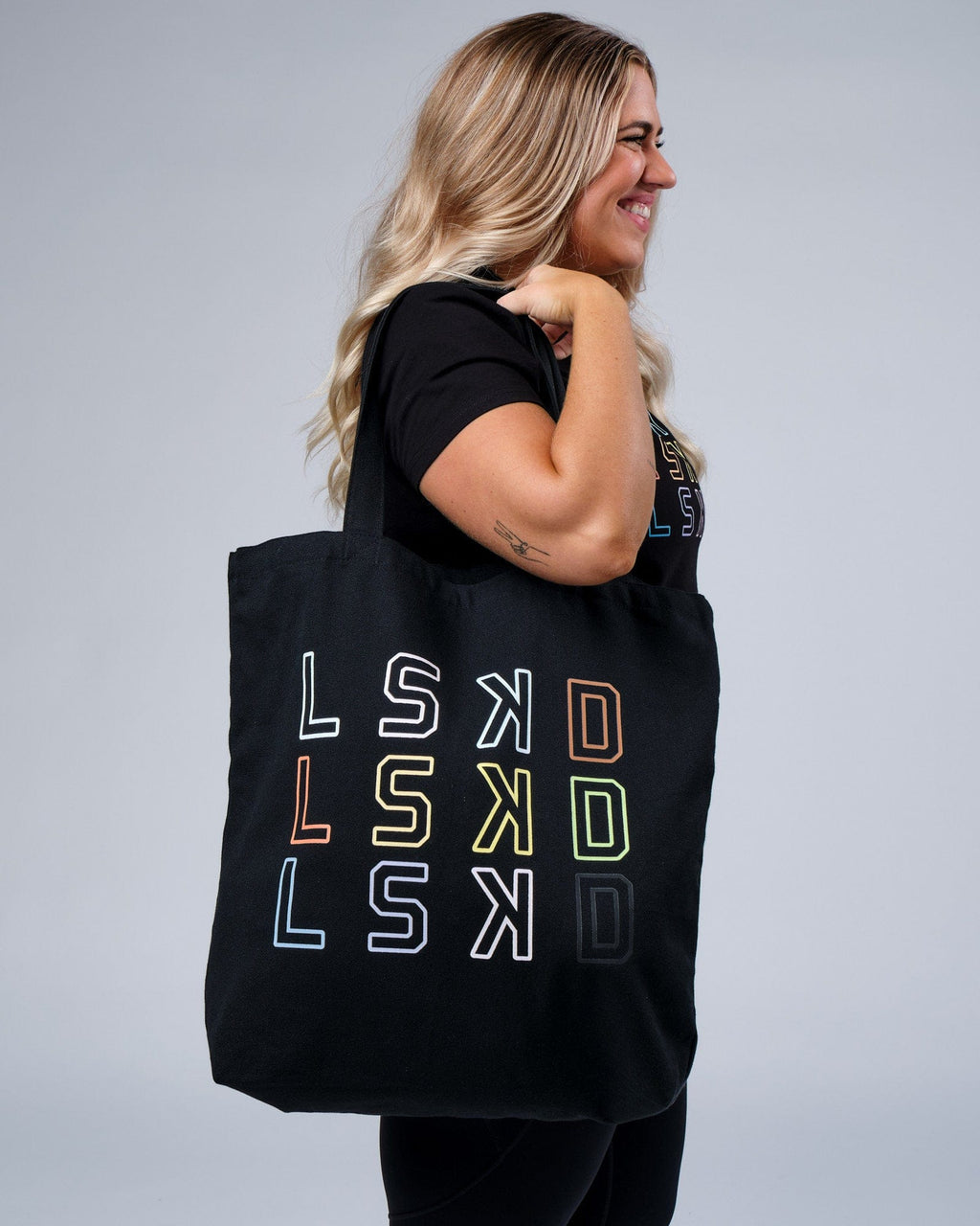 Model wearing Progress Tote - Black