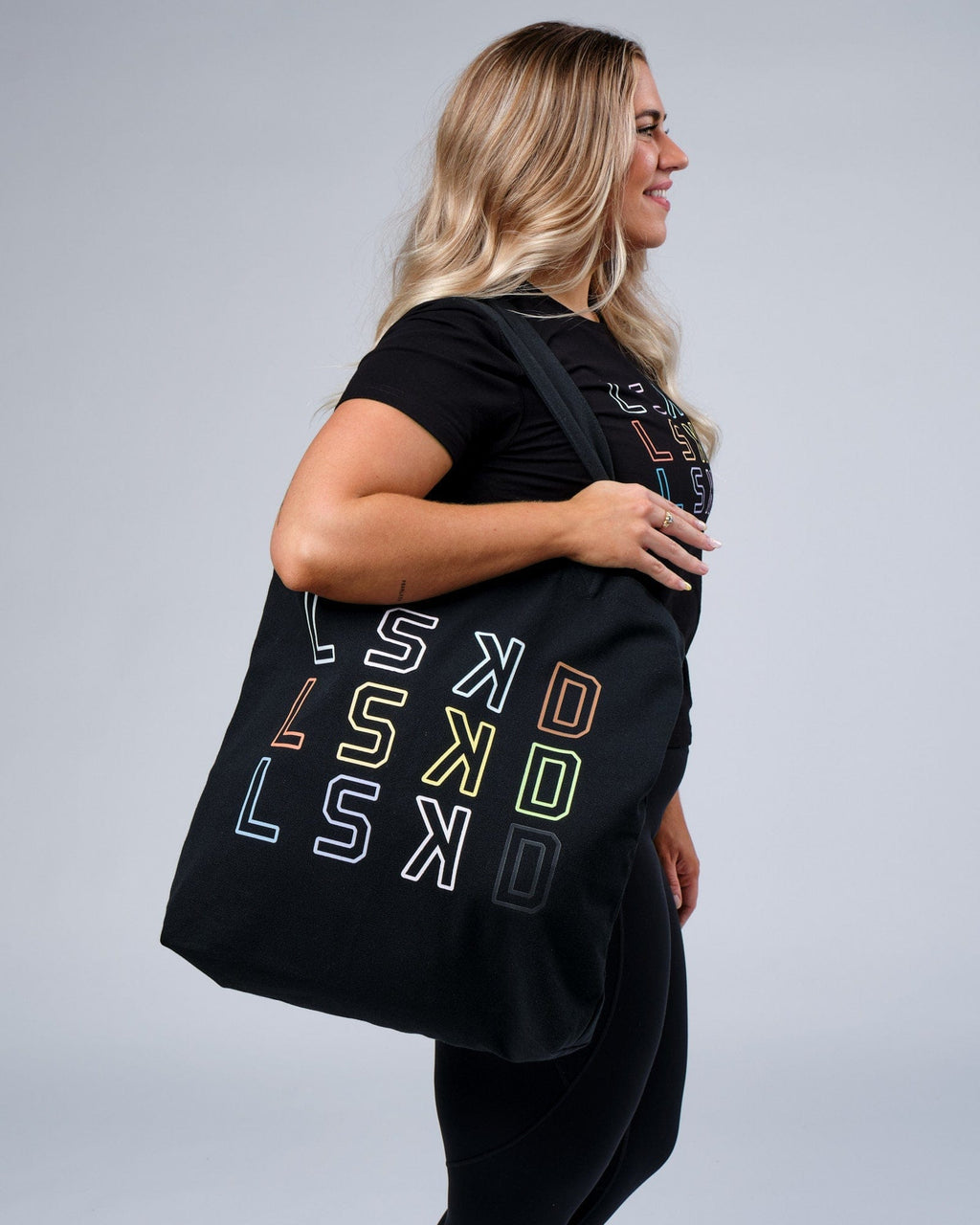 Model wearing Progress Tote - Black