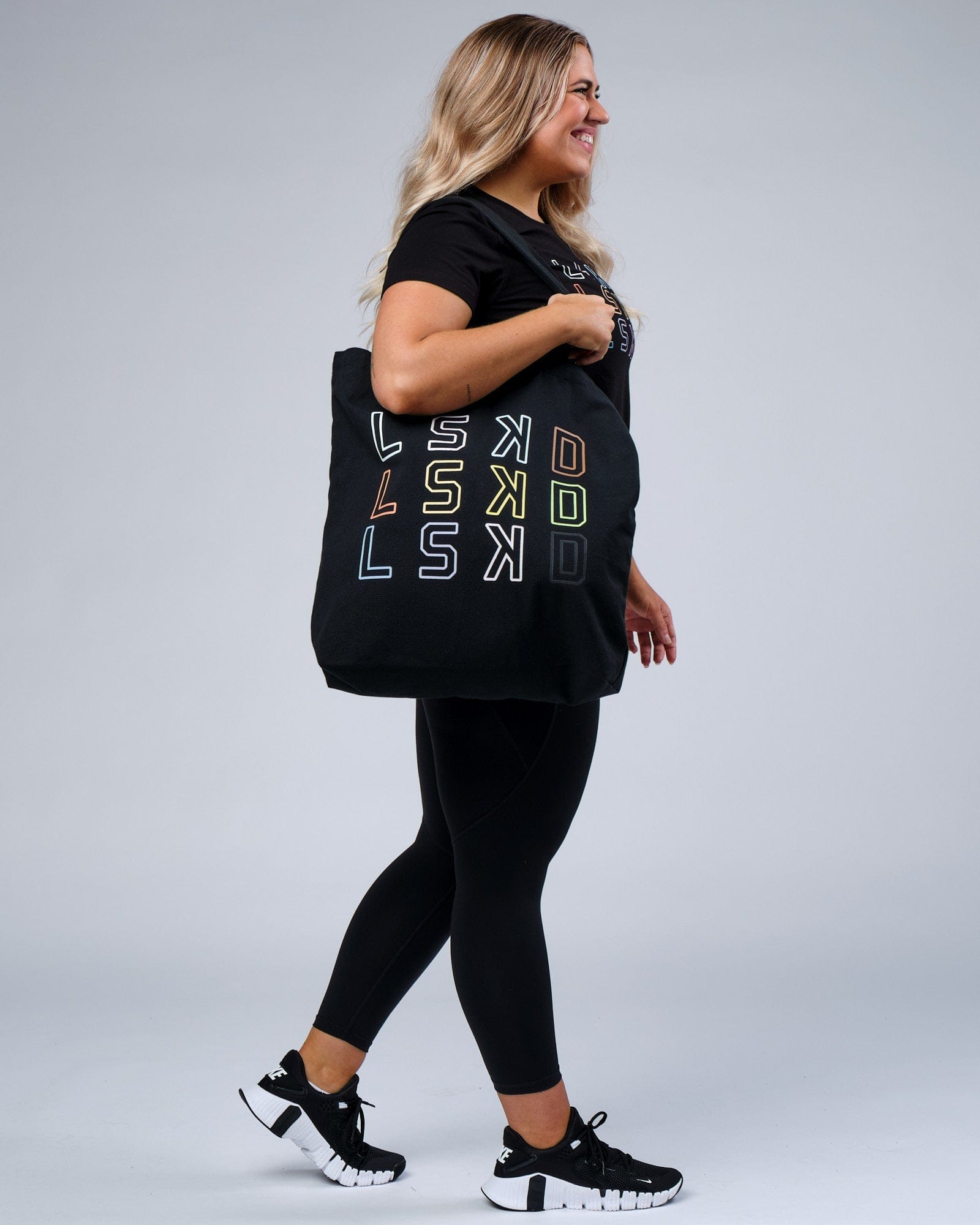 Model wearing Progress Tote - Black