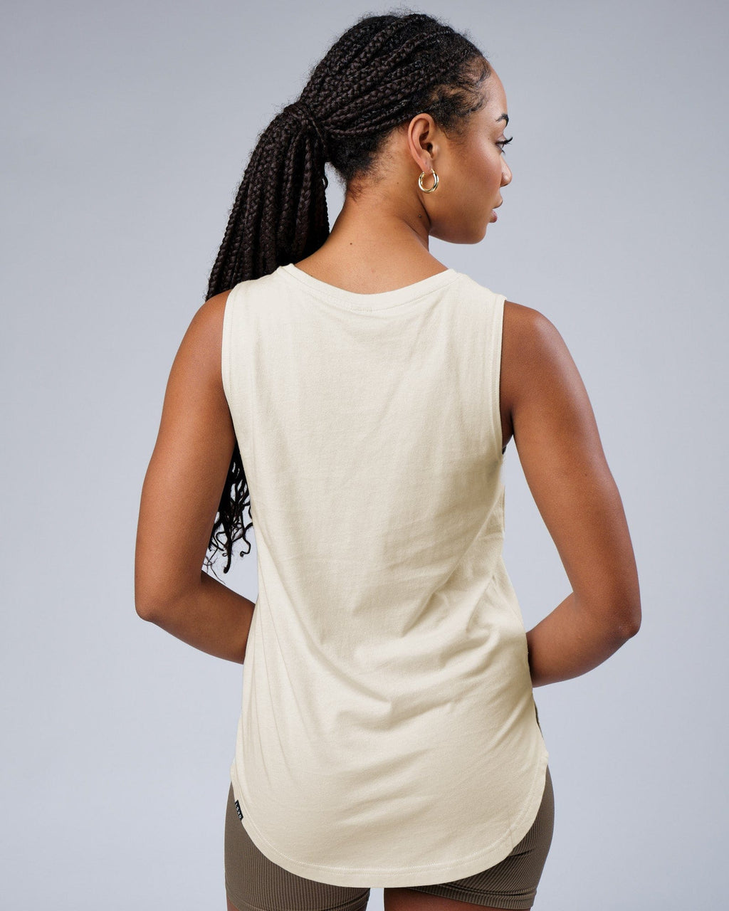 Model wearing Luna Tank - Bone