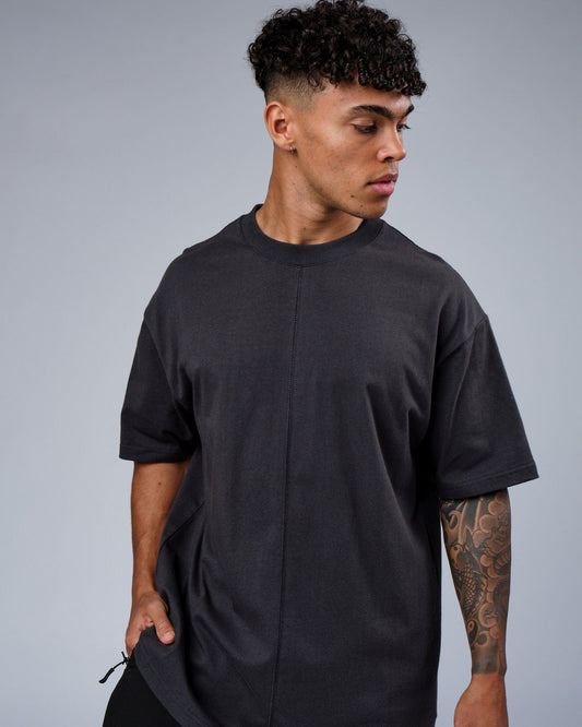 Model wearing Heavy Hitter Heavyweight Tee Oversize - Phantom