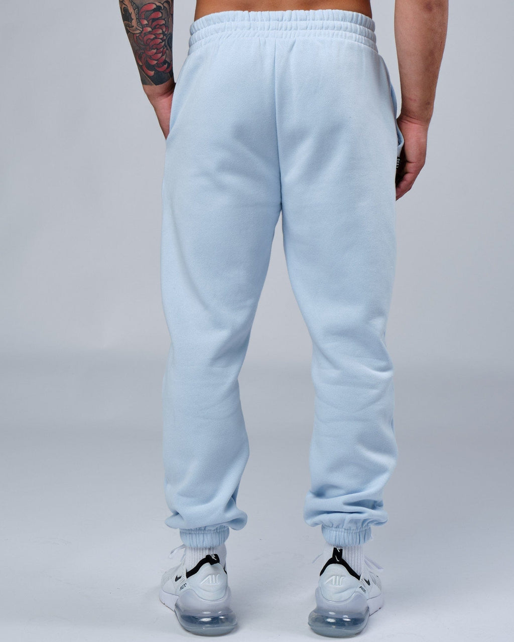Model wearing Ready Track Pant - Sky Blue