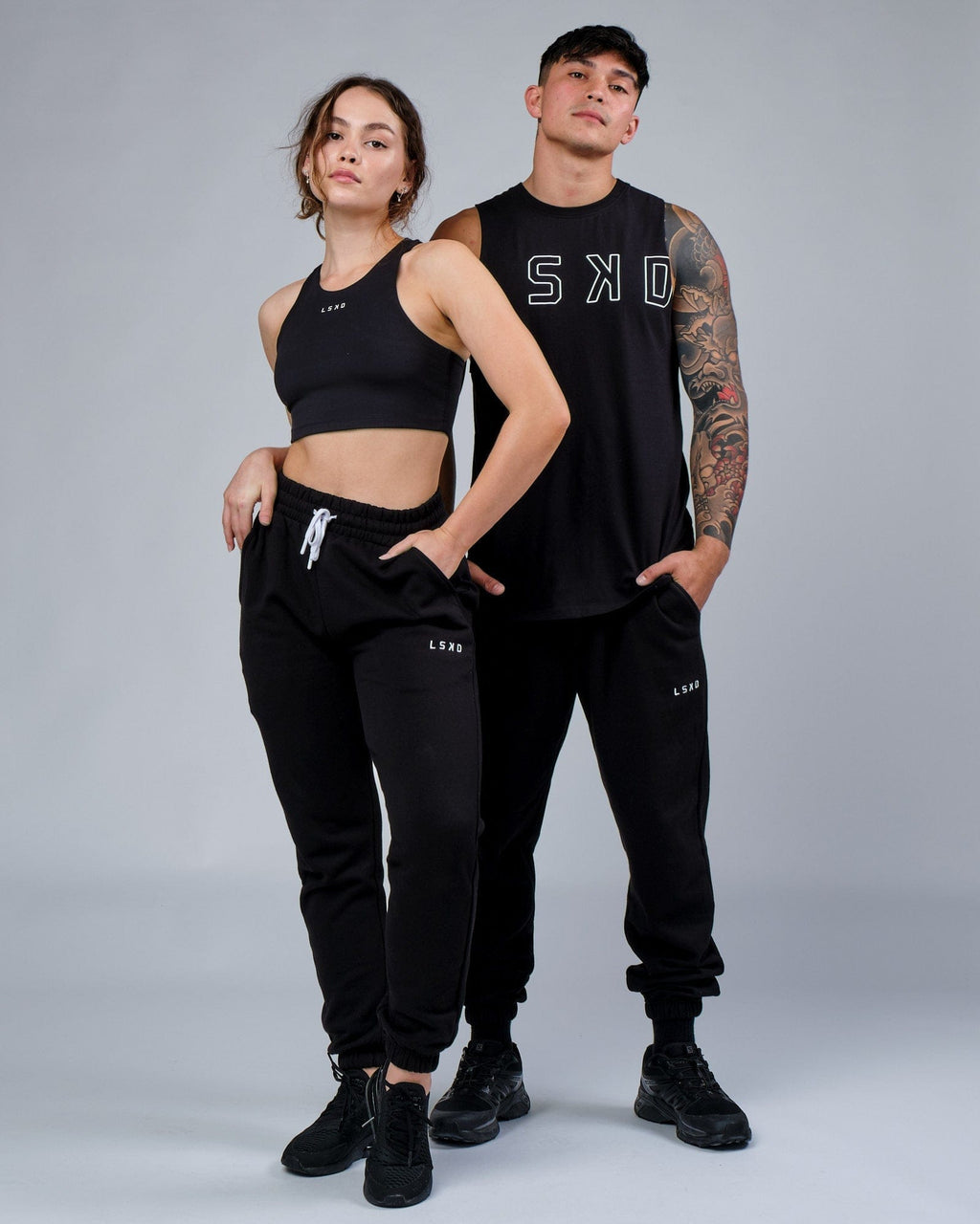 Model wearing Unisex Ready Track Pant - Black