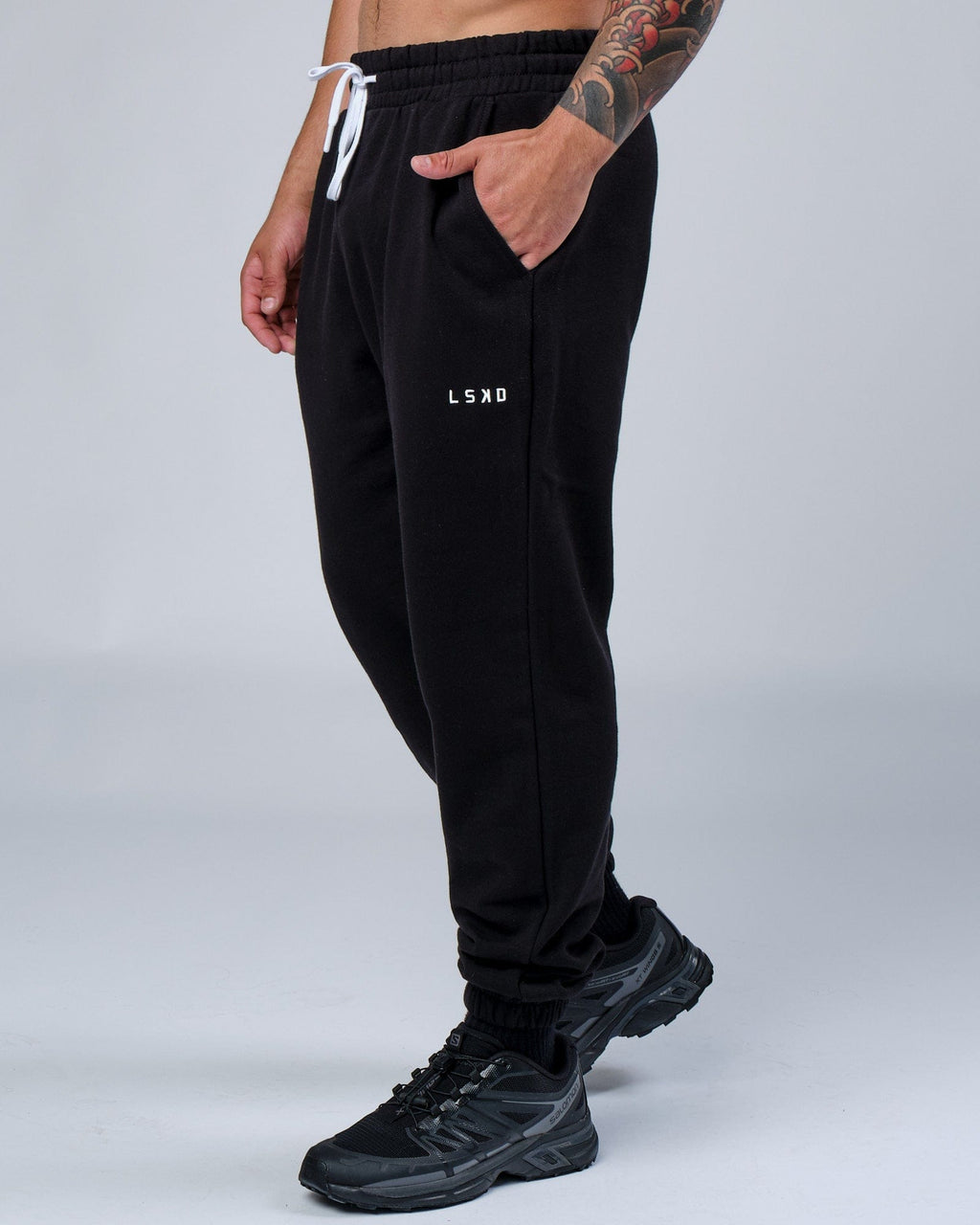 Model wearing Ready Track Pant - Black