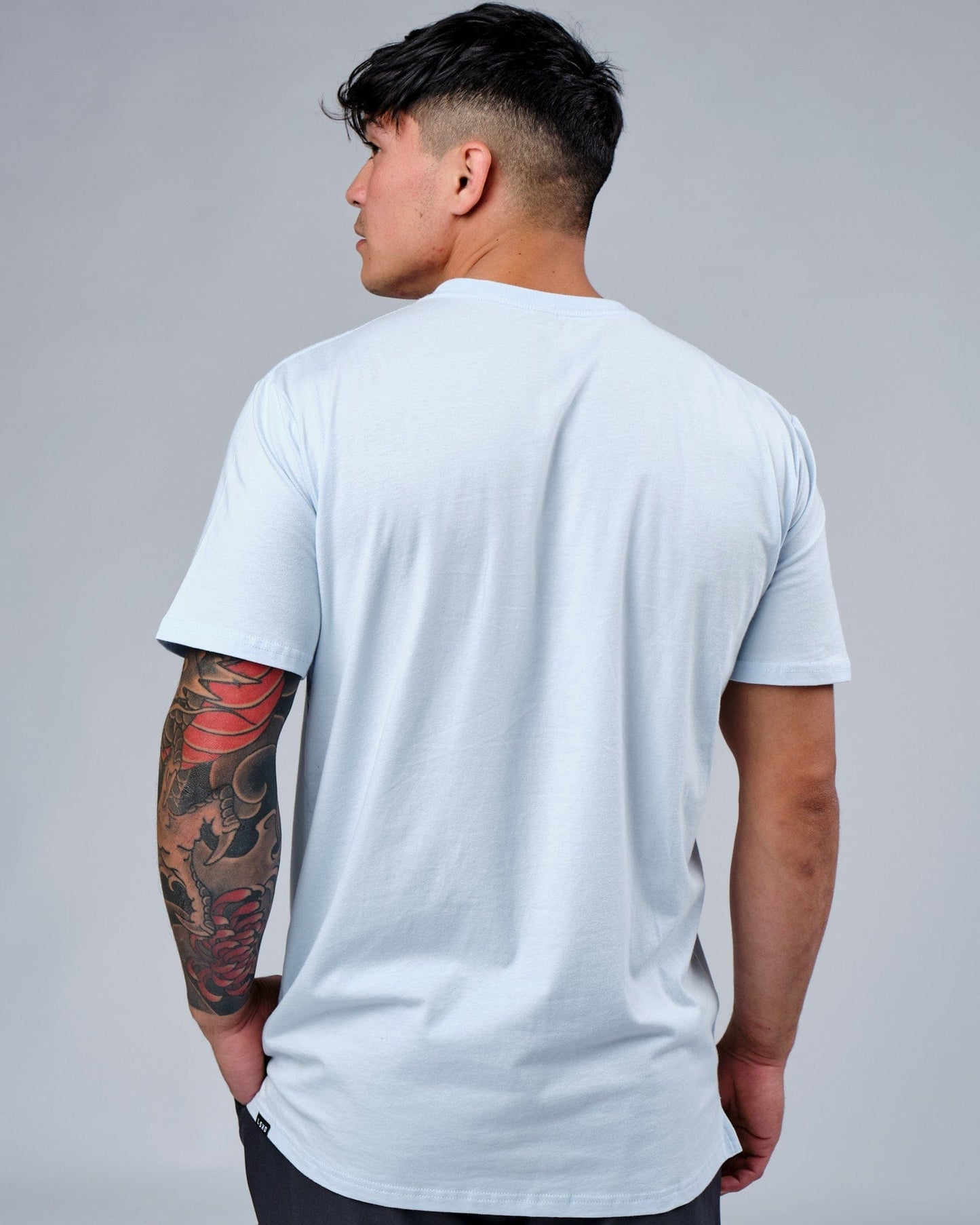 Model wearing Expand FLXCotton Tee - Sky Blue