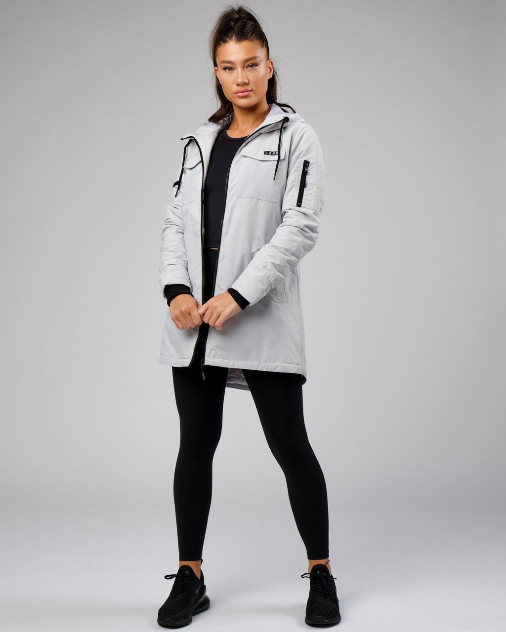 Model wearing Freedom Performance Tank - Black