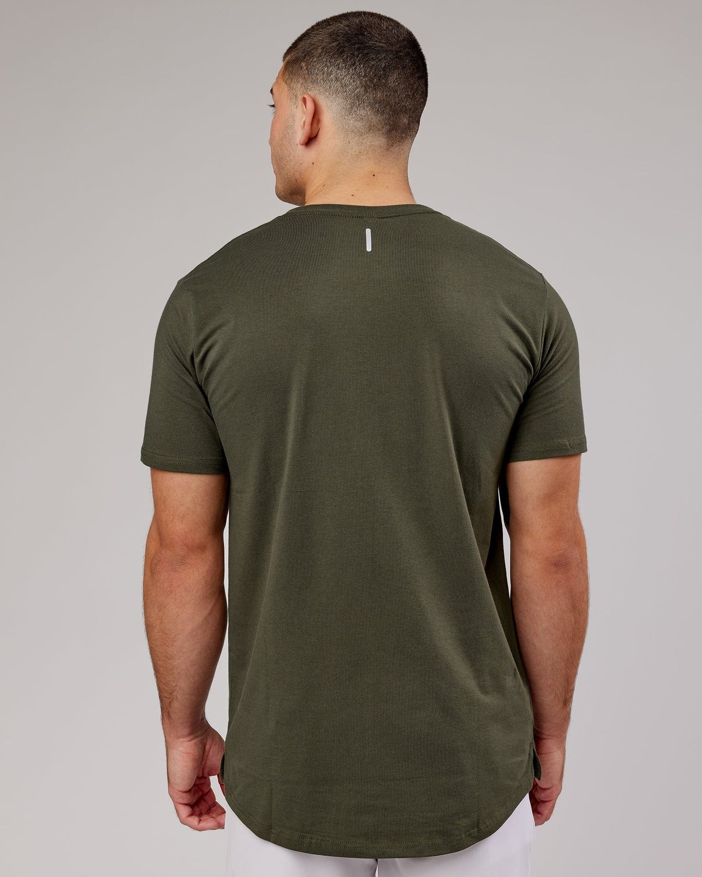 Model wearing Power FLXDRY Performance Tee - Forest Night