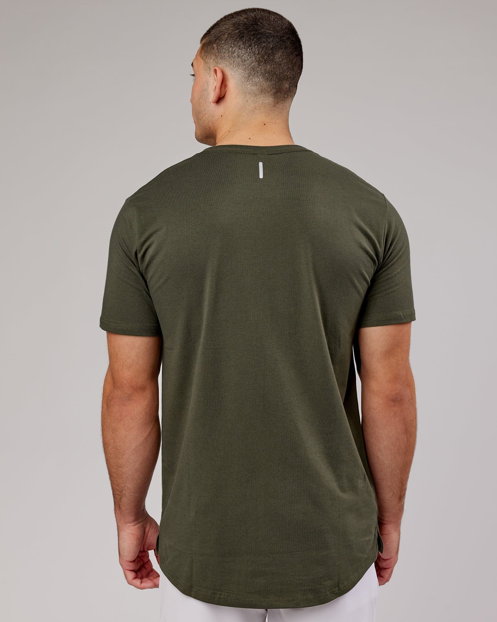 Model wearing Power FLXDRY Performance Tee - Forest Night