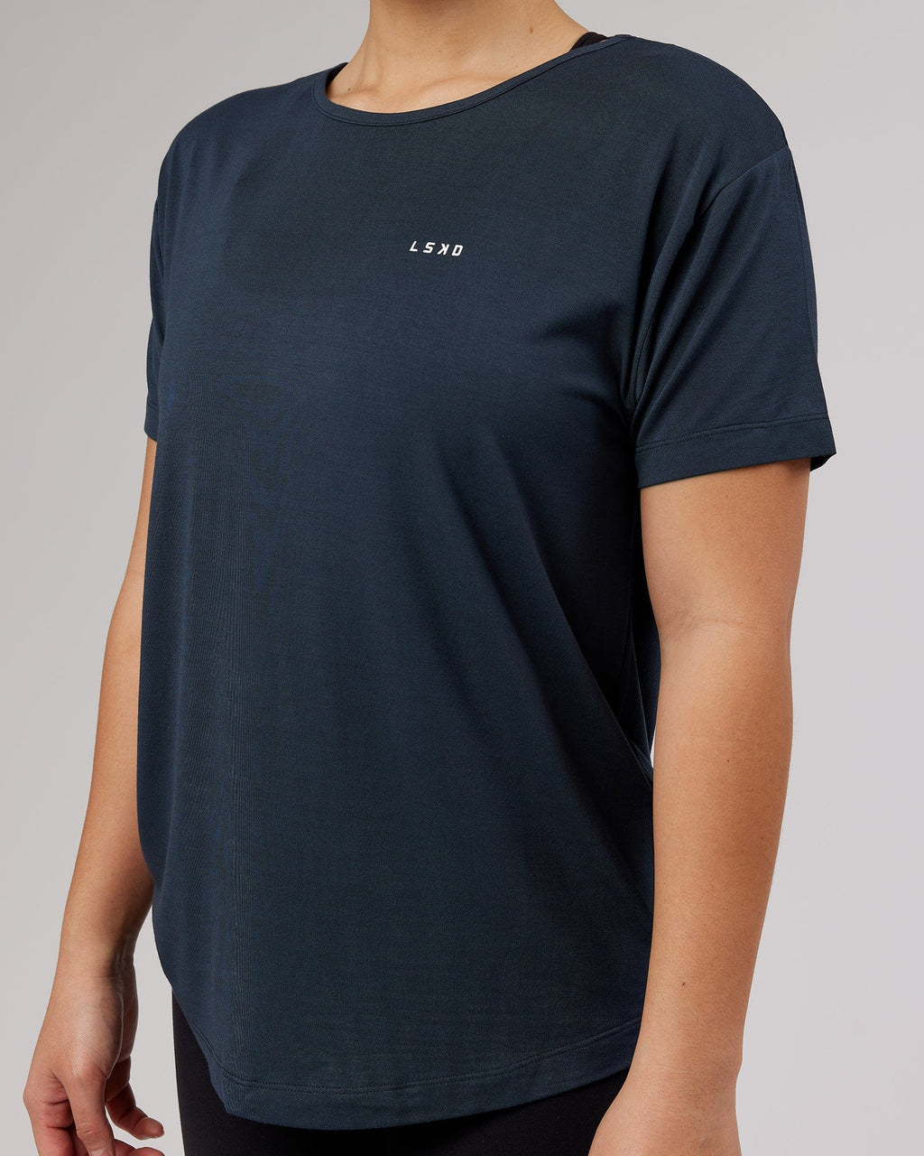Model wearing Air Slouch Tee - Carbon
