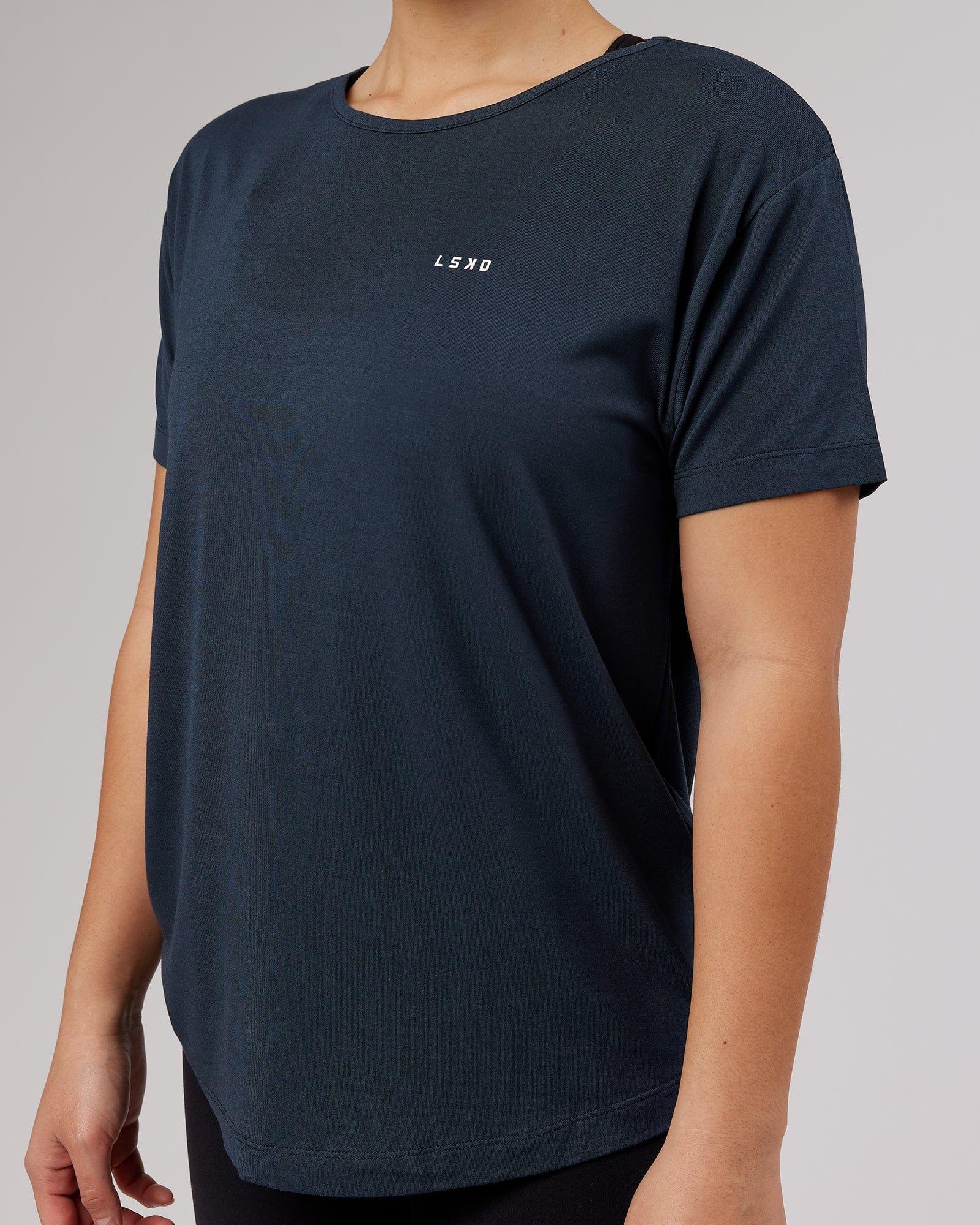 Model wearing Air Slouch Tee - Carbon