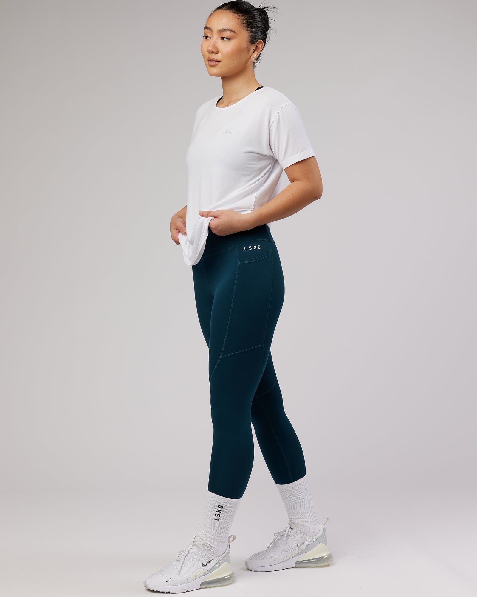 Model wearing Air Slouch Tee - White