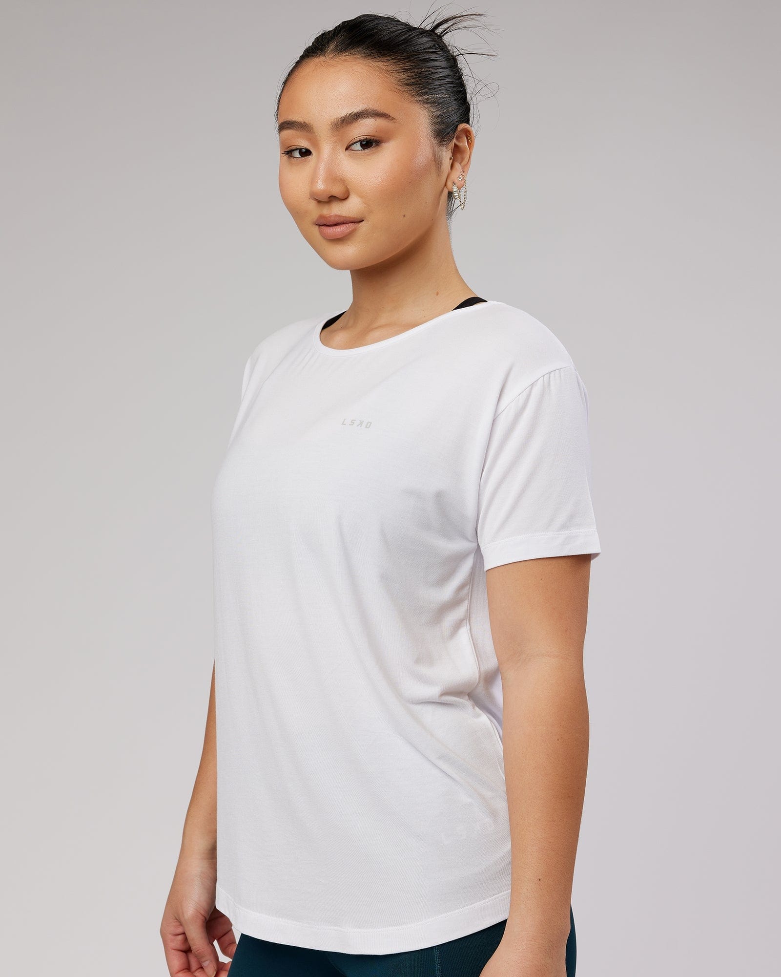 Model wearing Air Slouch Tee - White