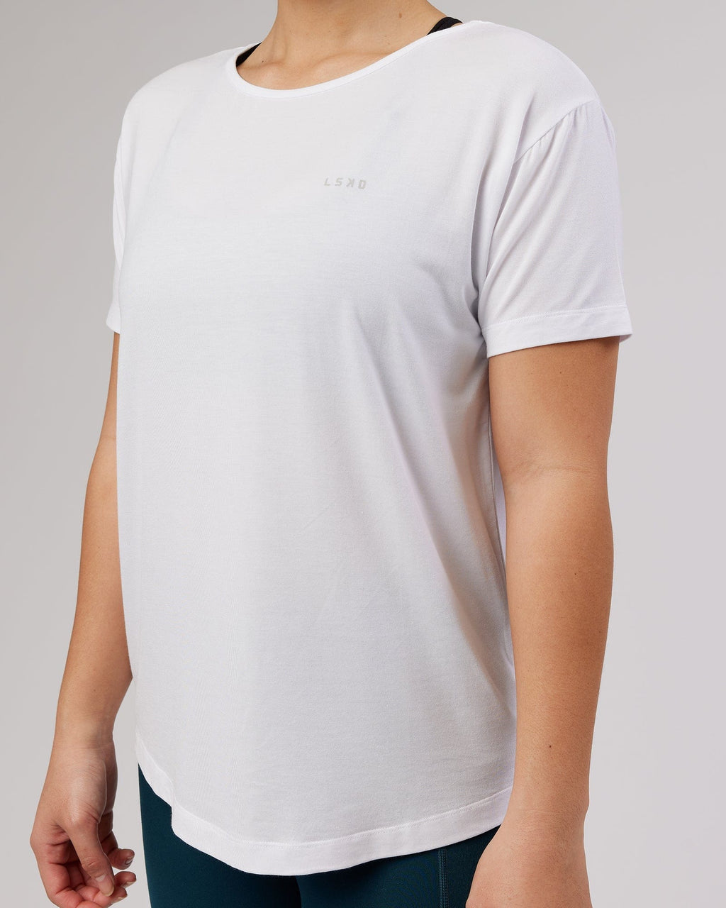 Model wearing Air Slouch Tee - White