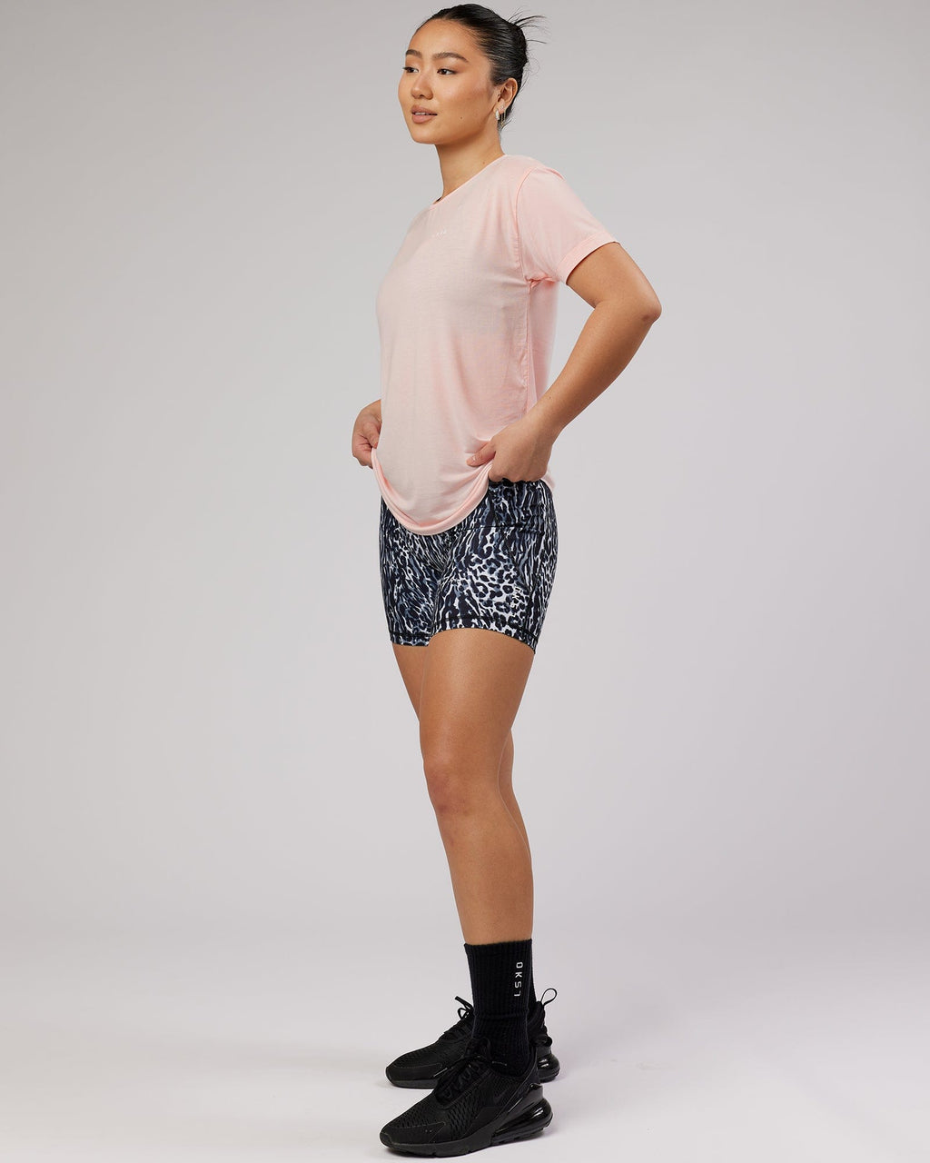 Model wearing Air Slouch Tee - Pink