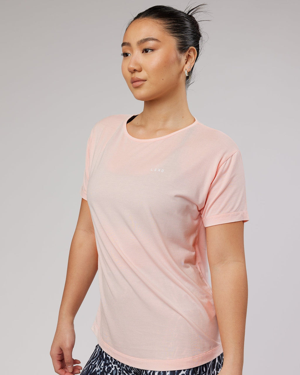 Model wearing Air Slouch Tee - Pink