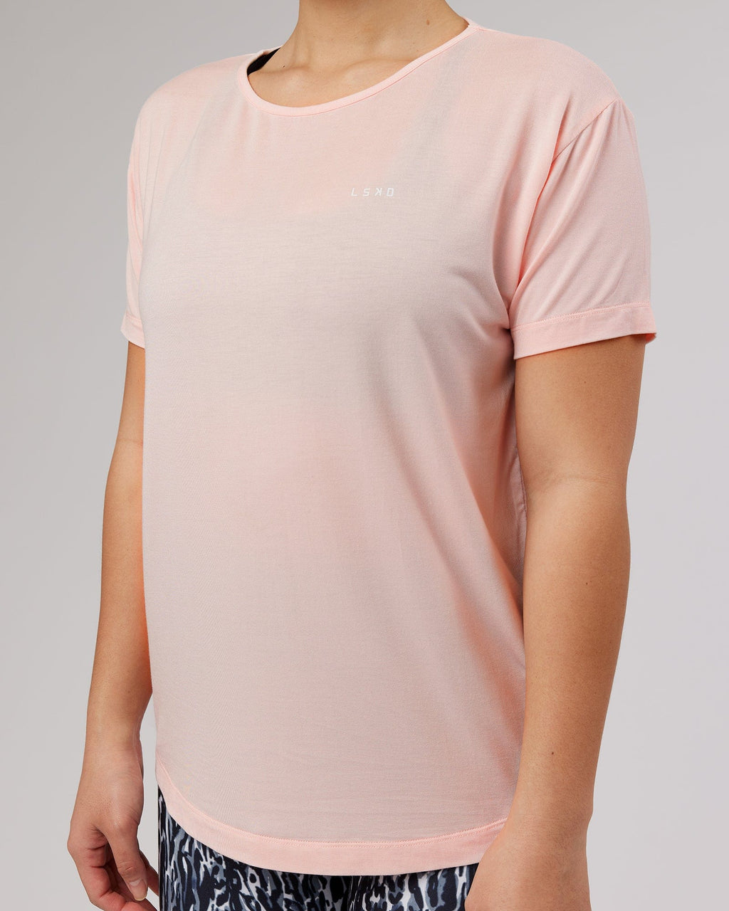 Model wearing Air Slouch Tee - Pink