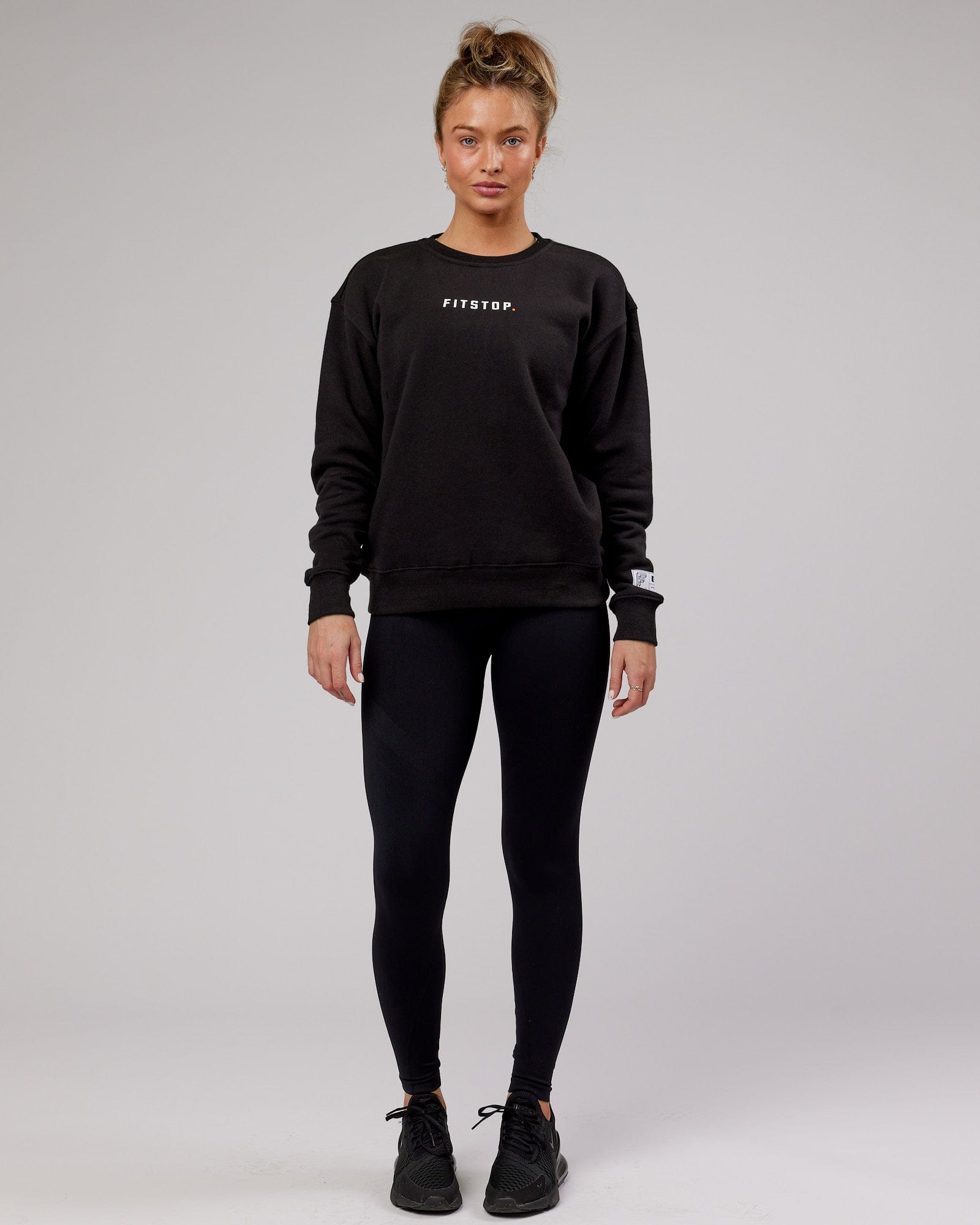Model wearing Fitstop Functional Sweater - Black