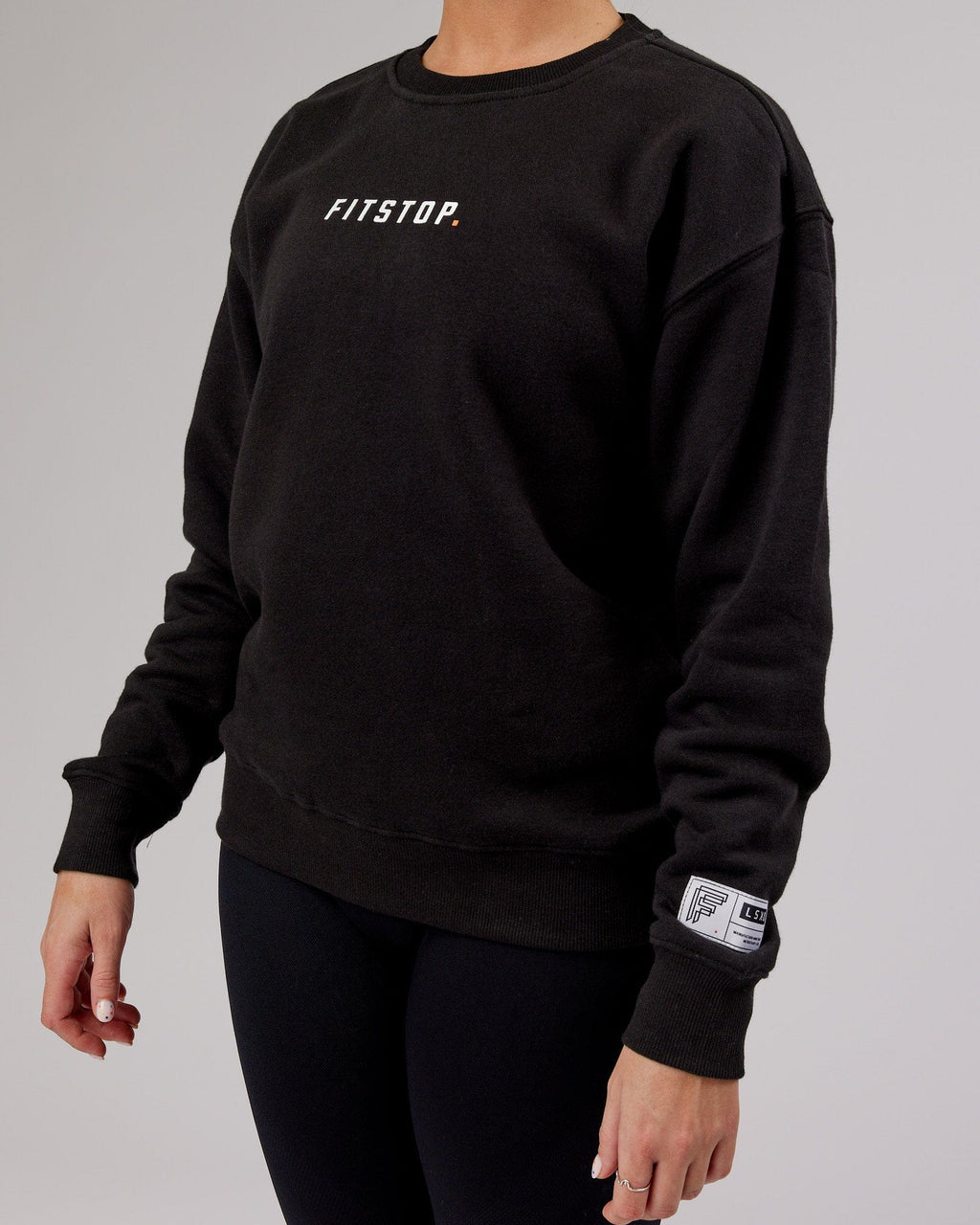 Model wearing Fitstop Functional Sweater - Black