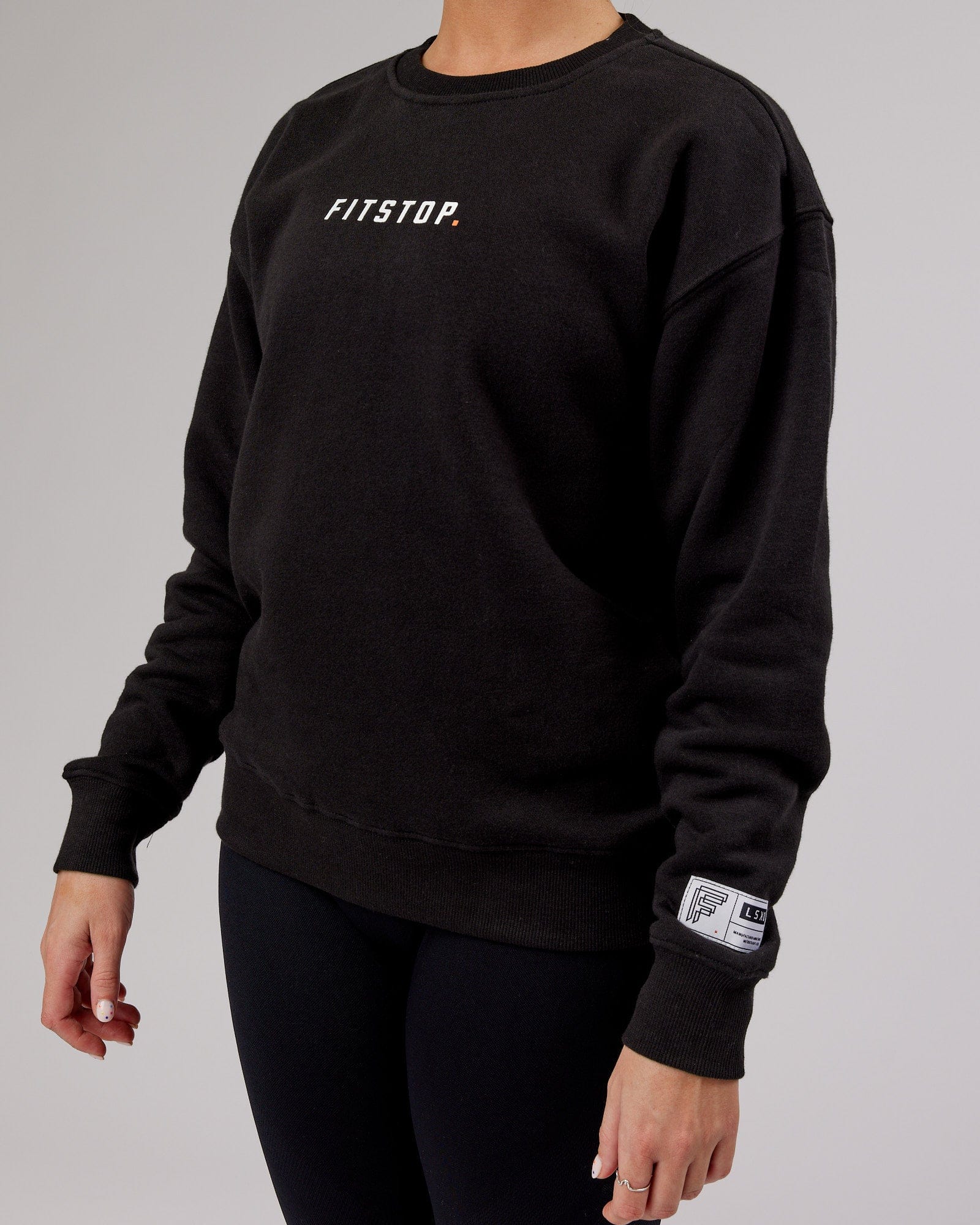 Model wearing Fitstop Functional Sweater - Black