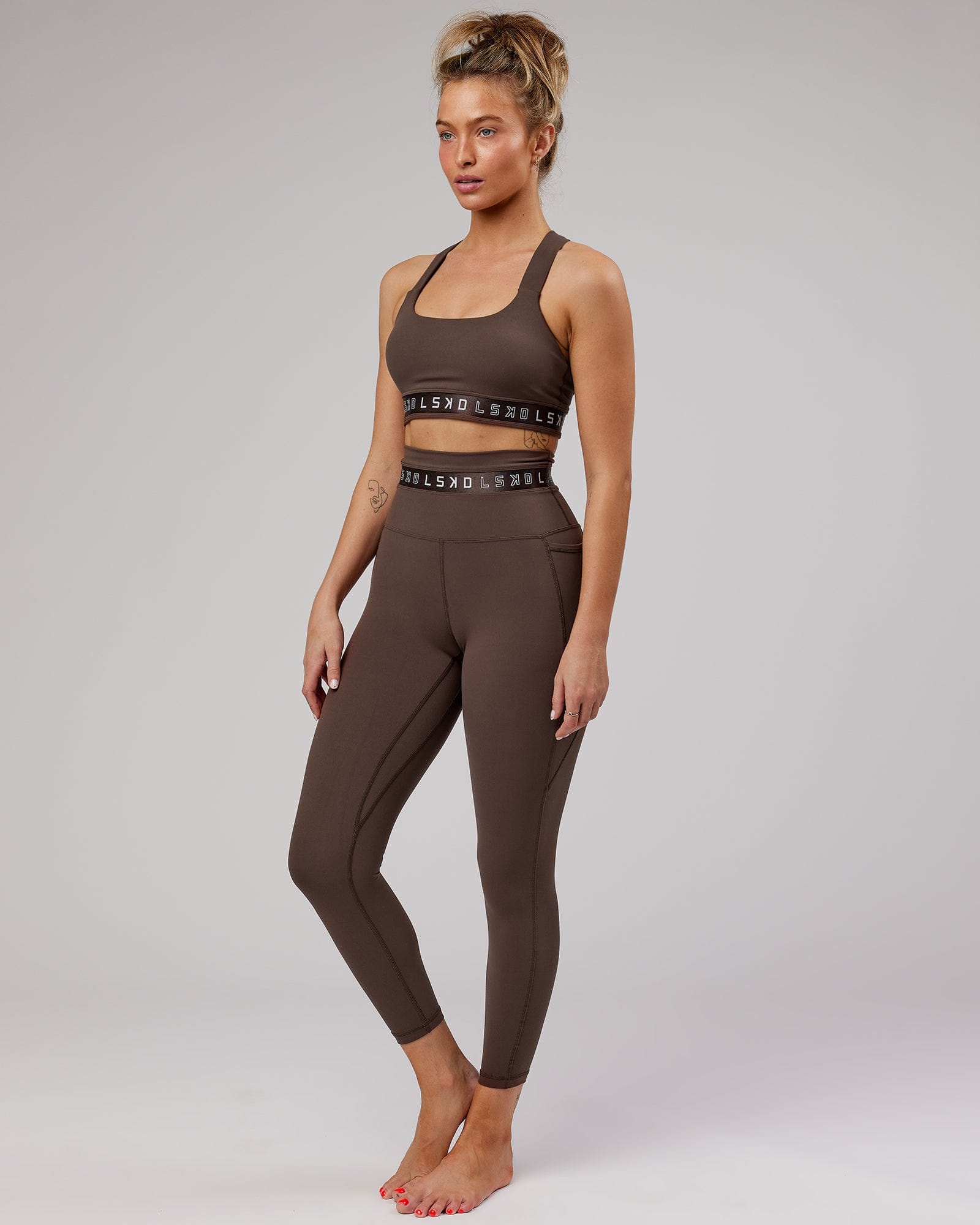 Model wearing Circuit 7/8 Length Tight - Walnut